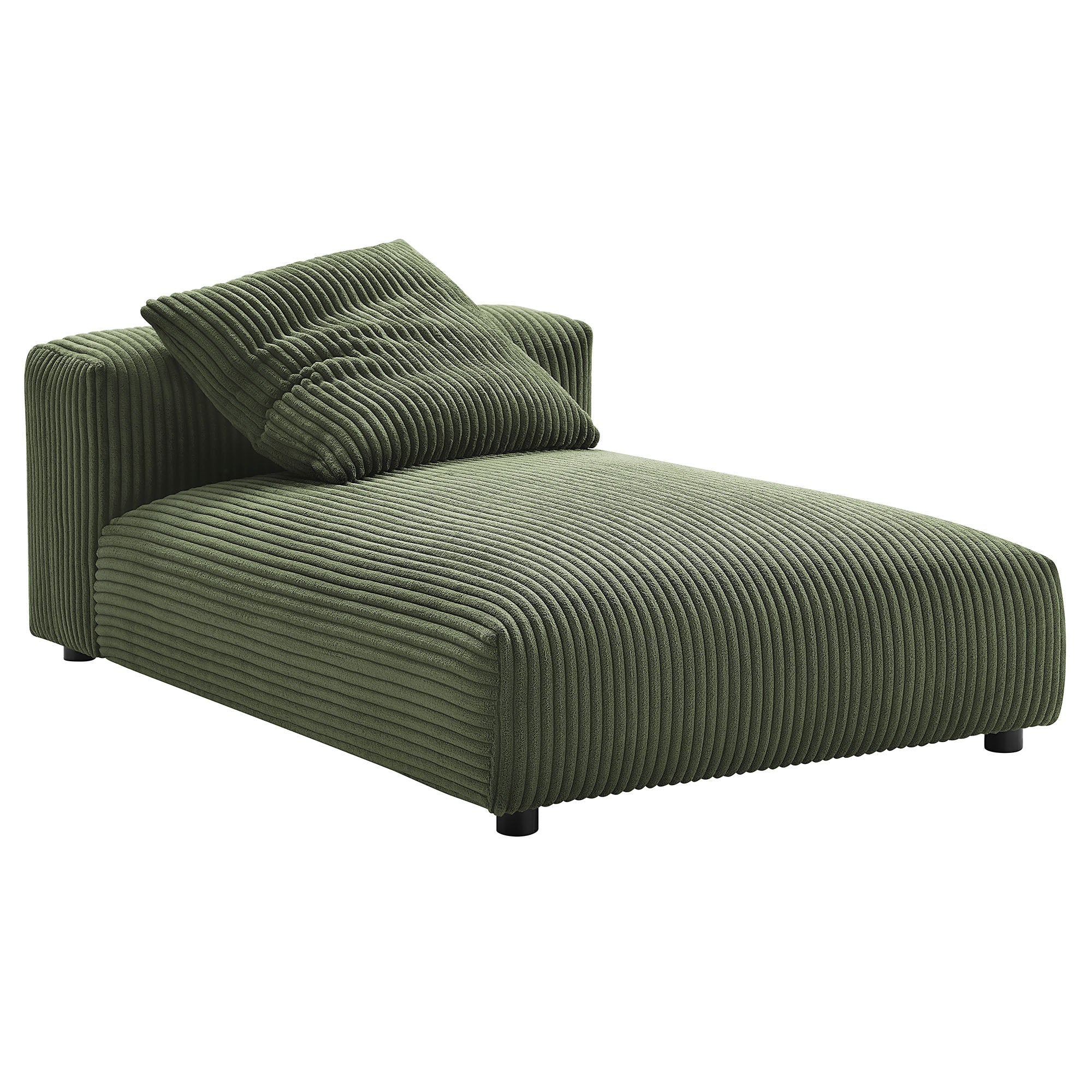 Solace 4-Piece Modular Corduroy Upholstered Sectional Sofa With Ottoman by Modway