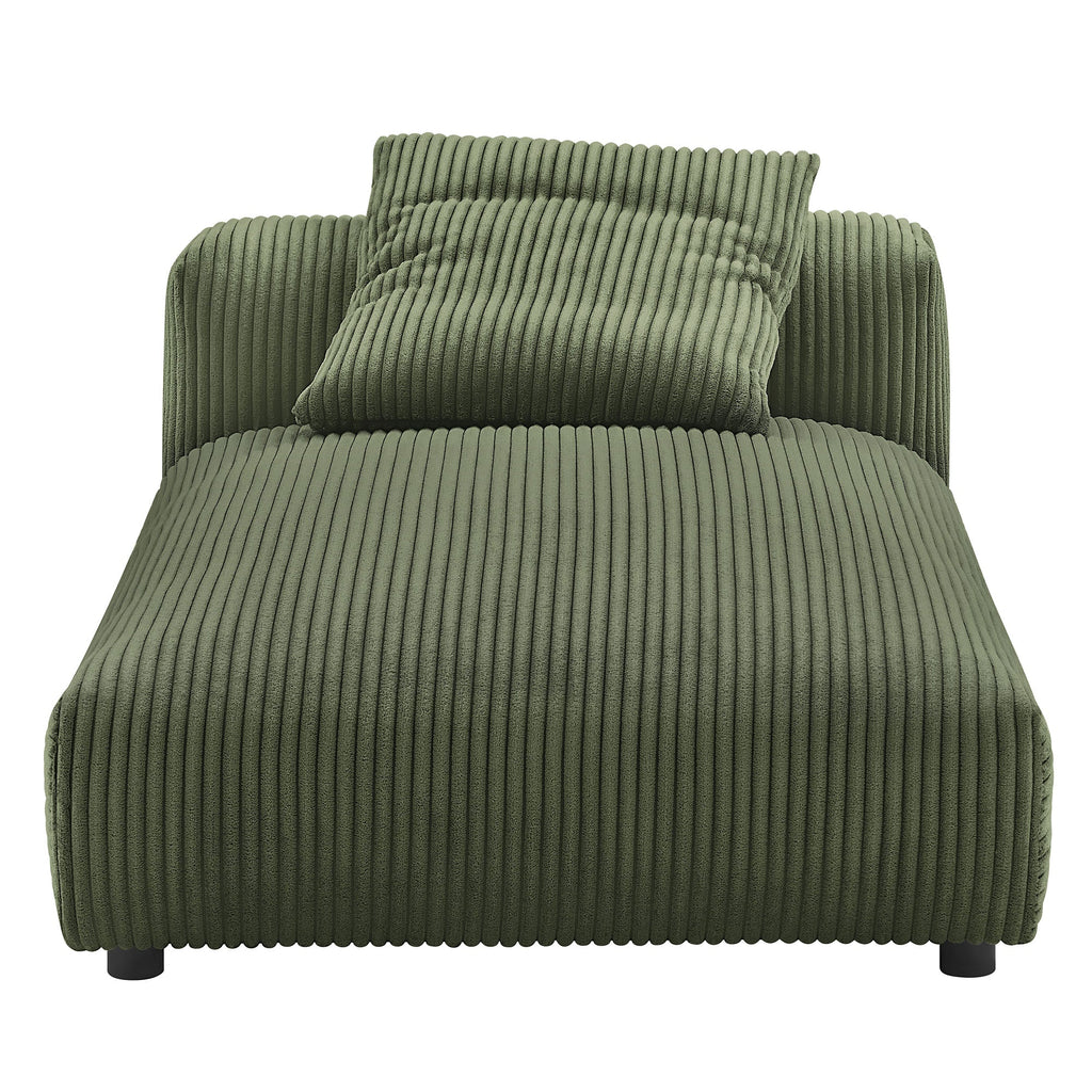 Solace 2-Piece Modular Corduroy Upholstered Sectional Sofa With Chaise by Modway