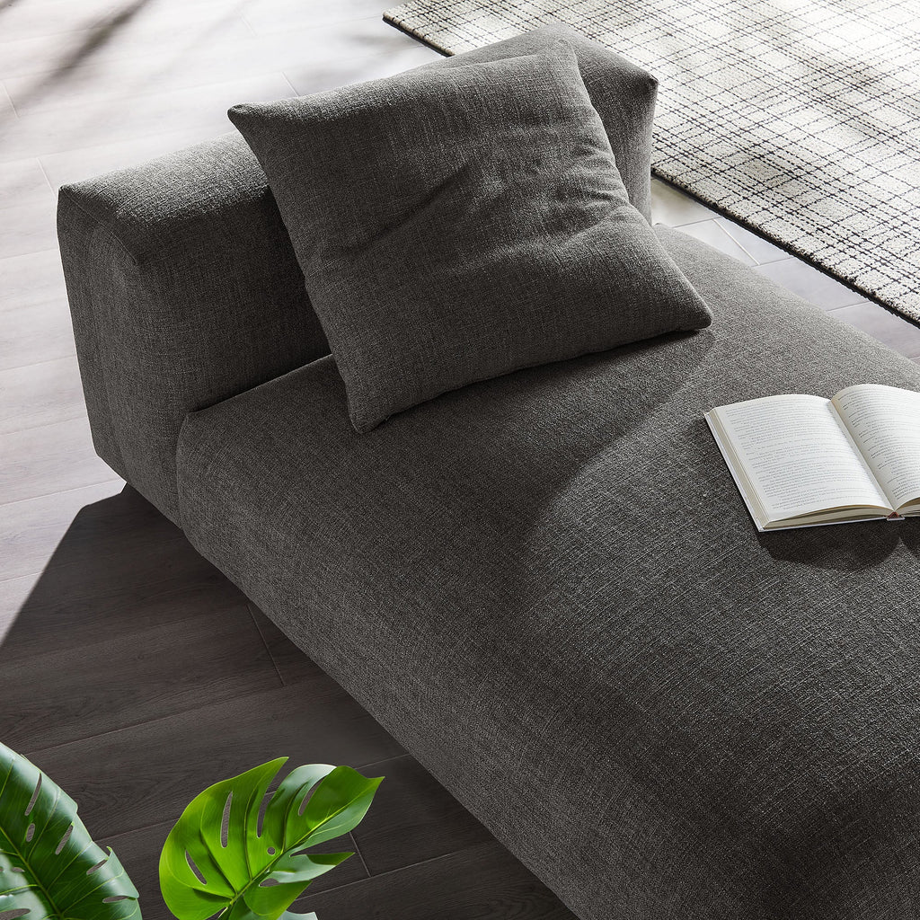 Solace Modular Upholstered Fabric Armless Chaise Lounge by Modway