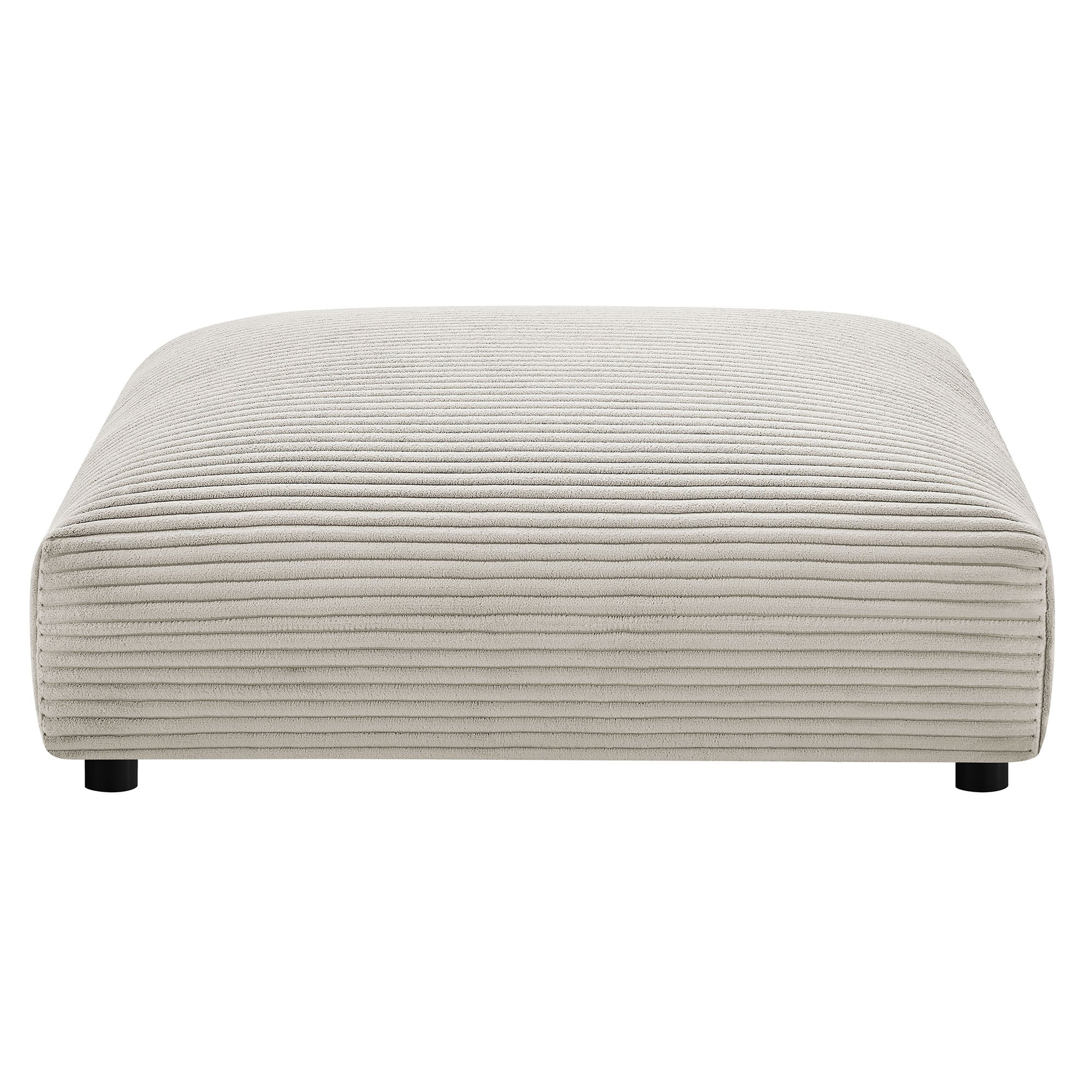 Solace Modular Corduroy Upholstered Armless Loveseat and Ottoman Set by Modway