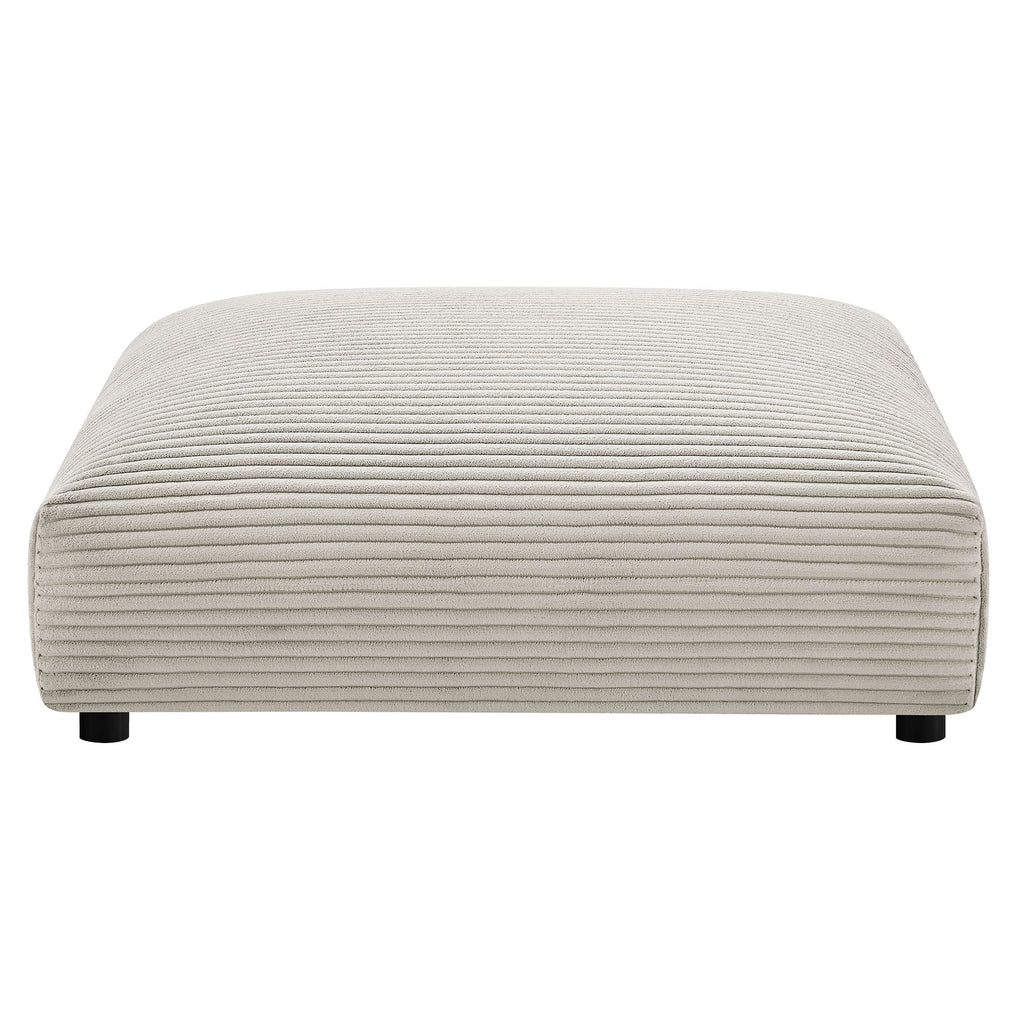 Solace Modular Corduroy Upholstered Armless Chair and Ottoman Set by Modway