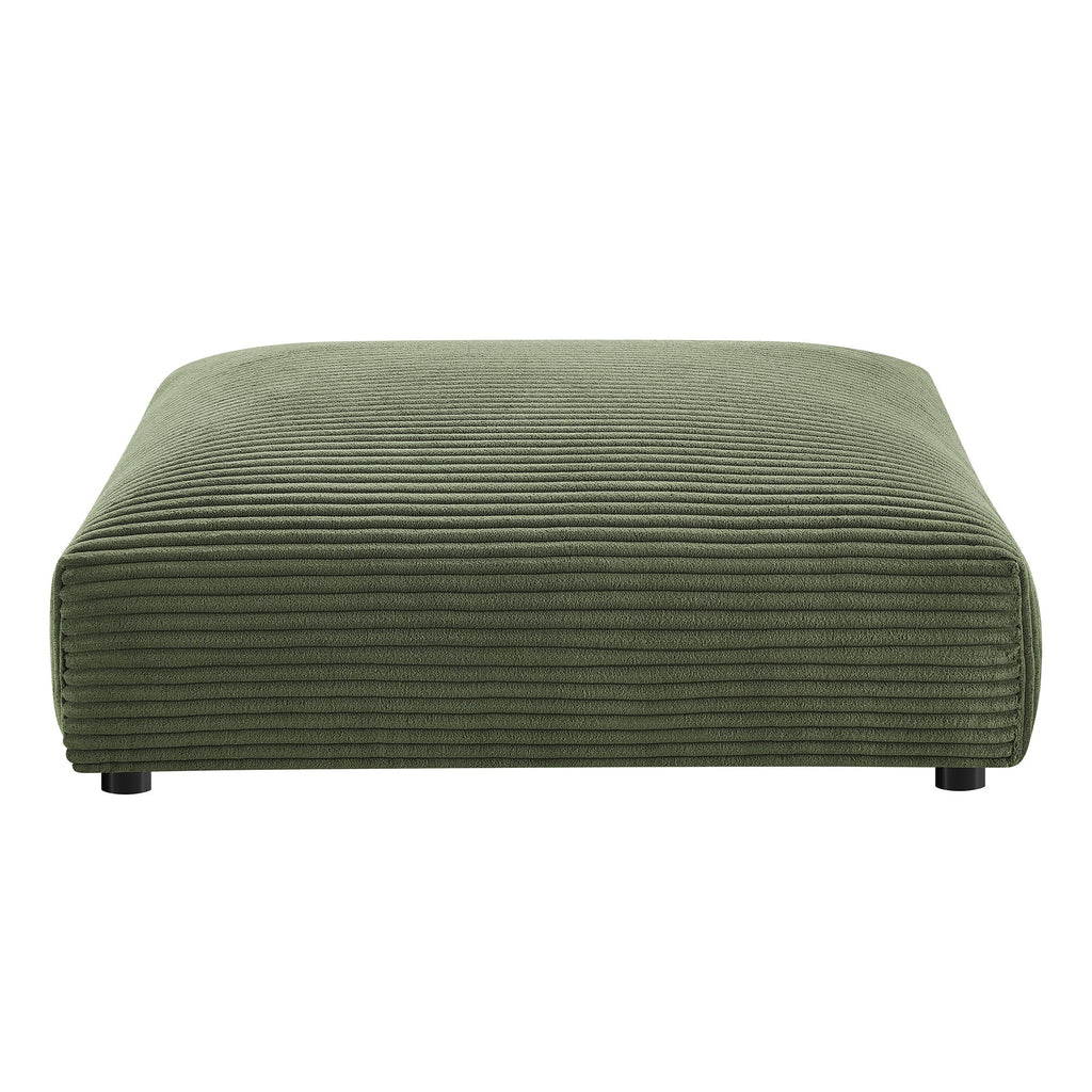 Solace Modular Corduroy Upholstered Armless Loveseat and Ottoman Set by Modway