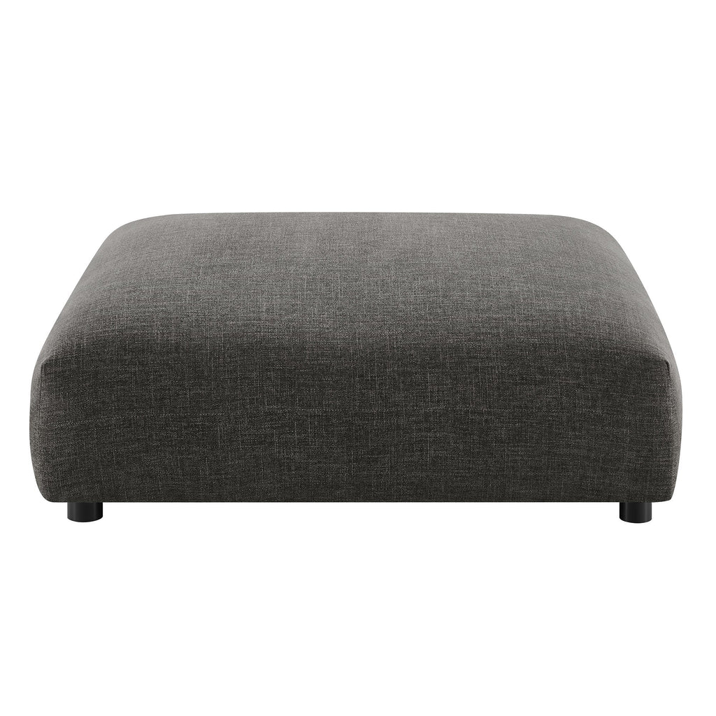 Solace Modular Upholstered Fabric Armless Chair and Ottoman Set by Modway