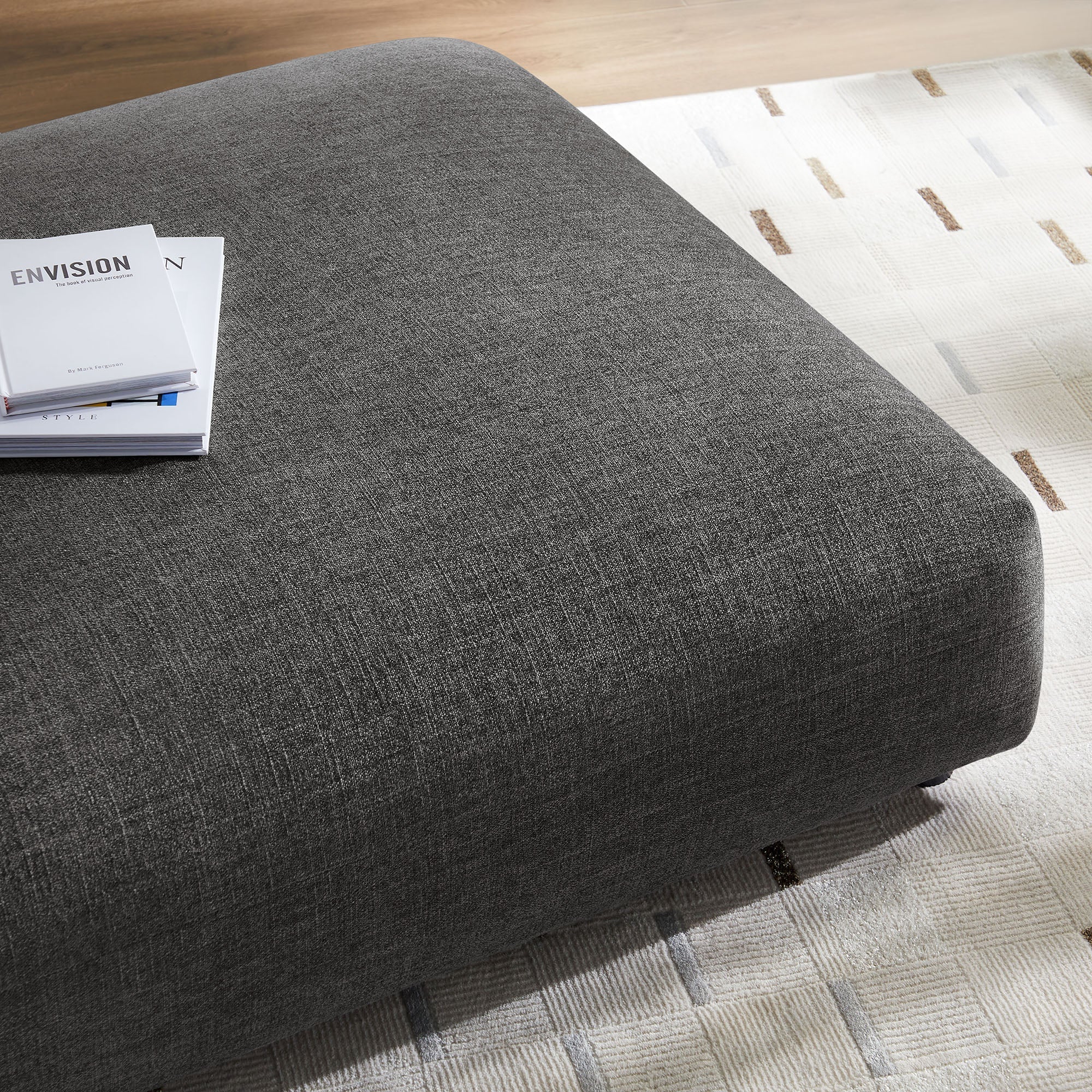 Solace Modular Upholstered Fabric Ottoman by Modway