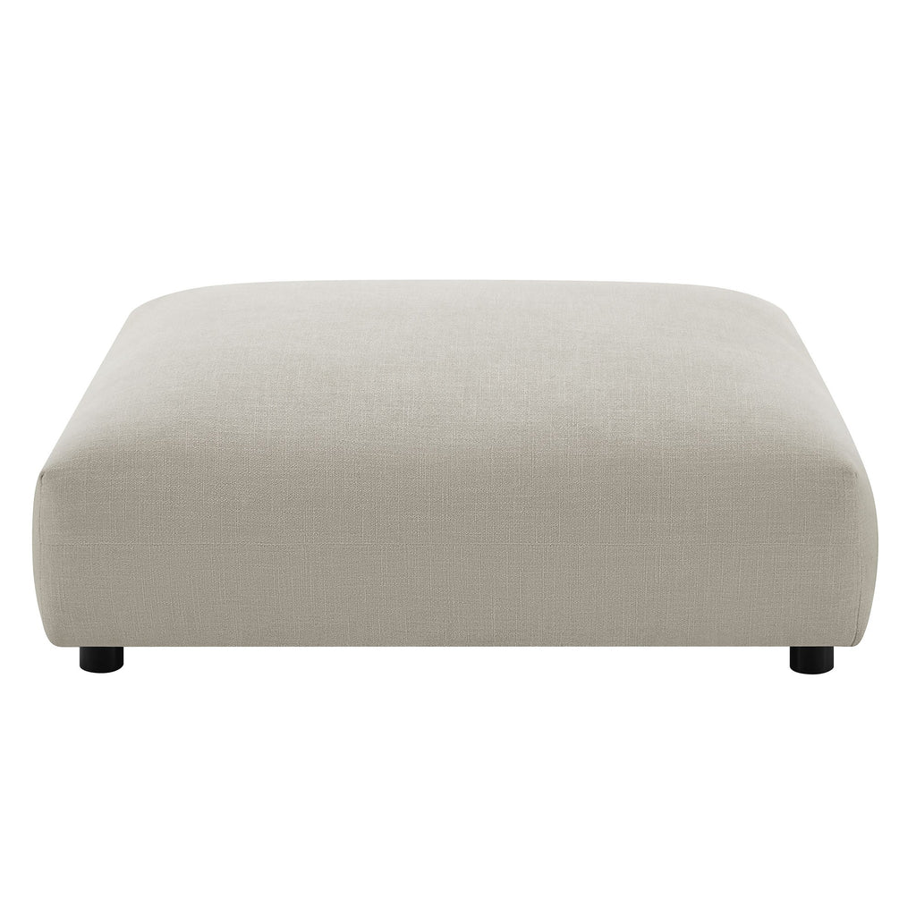 Solace Modular Upholstered Fabric Armless Chair and Ottoman Set by Modway