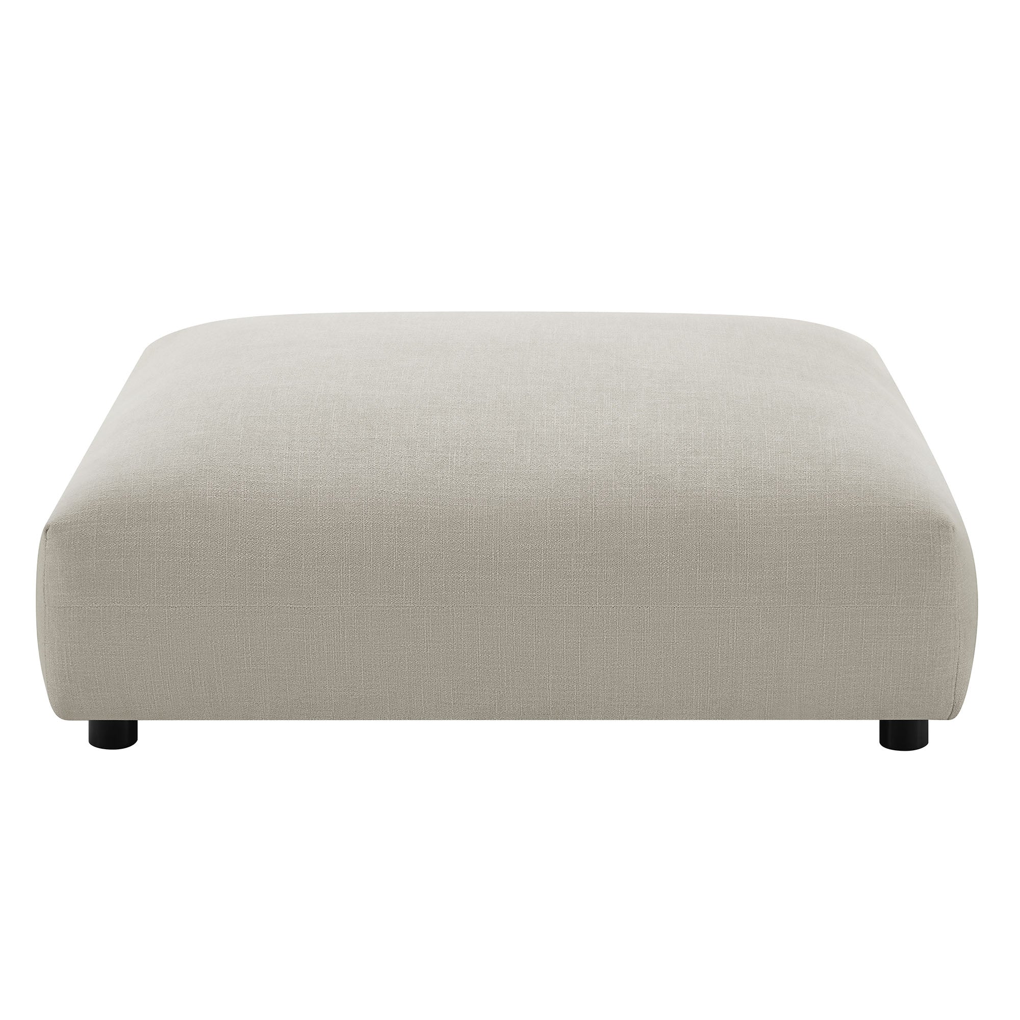 Solace Modular Upholstered Fabric Armless Chair and Ottoman Set by Modway