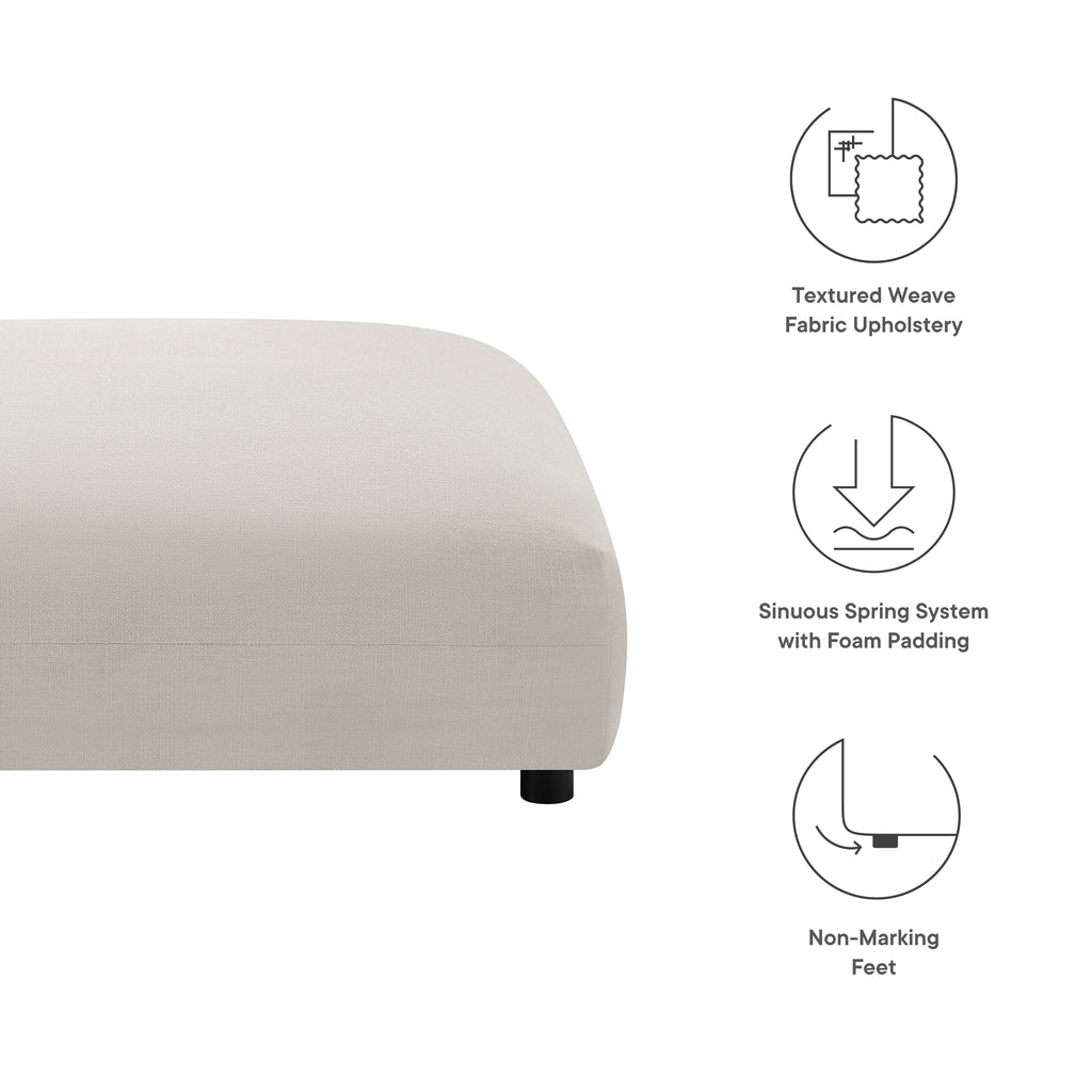 Solace Modular Upholstered Fabric Ottoman by Modway