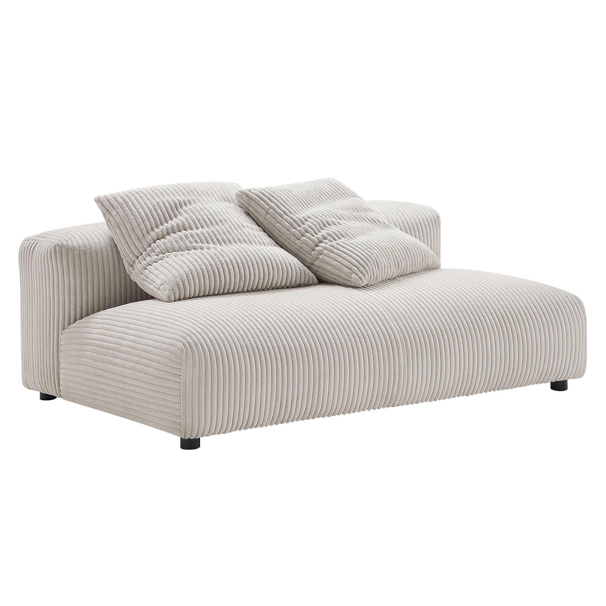 Solace 2-Piece Modular Corduroy Upholstered Sectional Sofa With Chaise by Modway