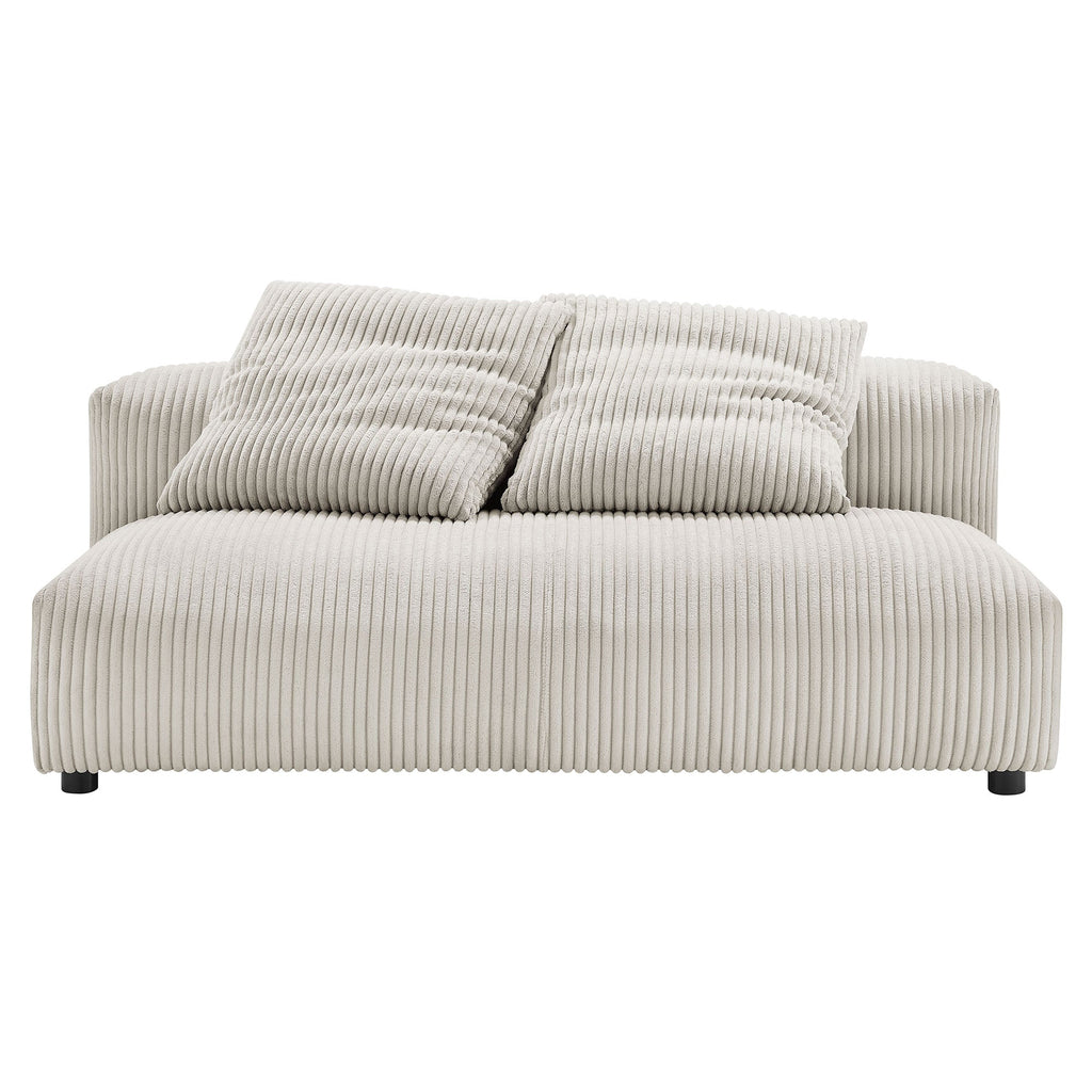 Solace Modular Corduroy Upholstered Armless Loveseat by Modway