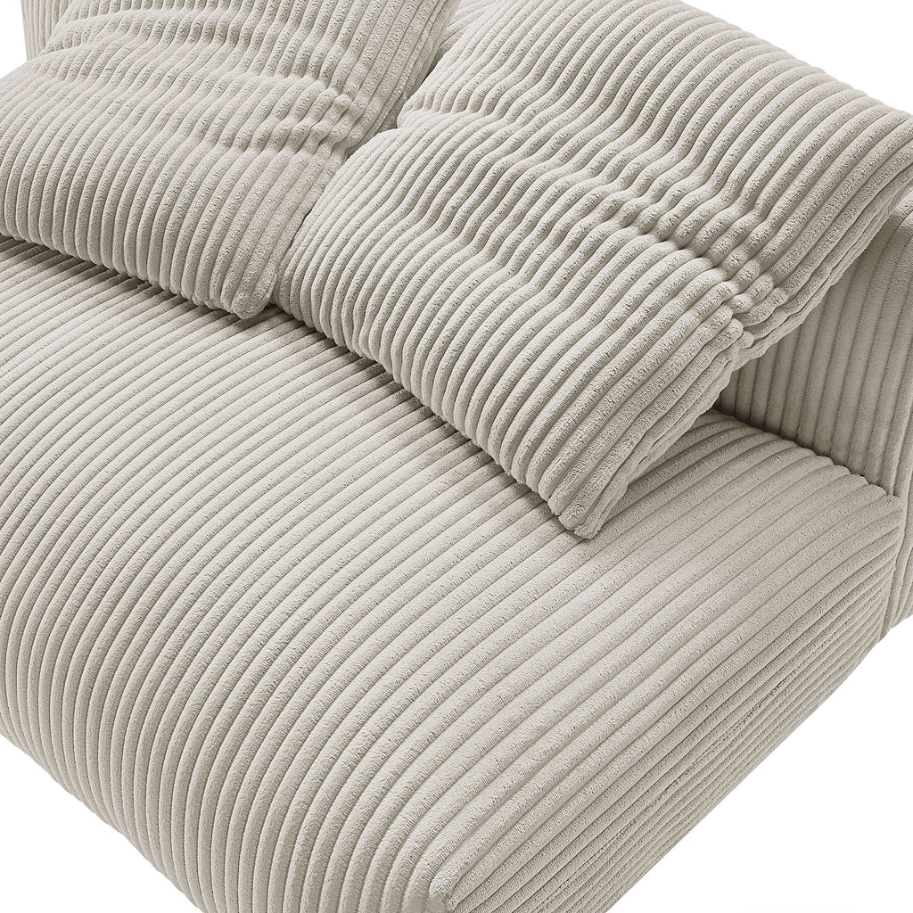 Solace Modular Corduroy Upholstered Armless Loveseat by Modway