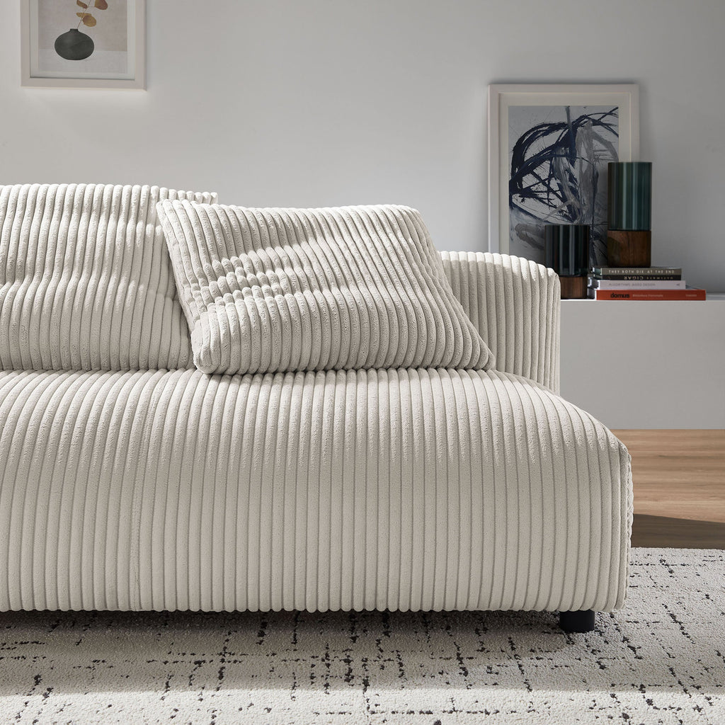 Solace Modular Corduroy Upholstered Armless Loveseat by Modway
