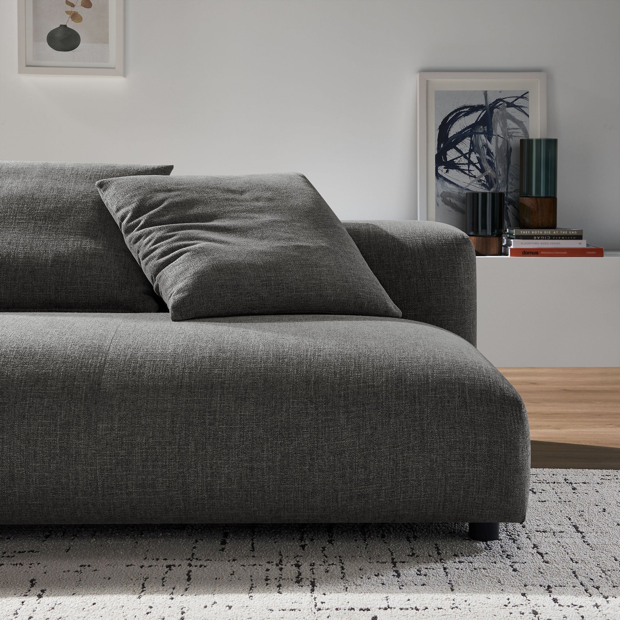 Solace Modular Upholstered Fabric Armless Loveseat by Modway