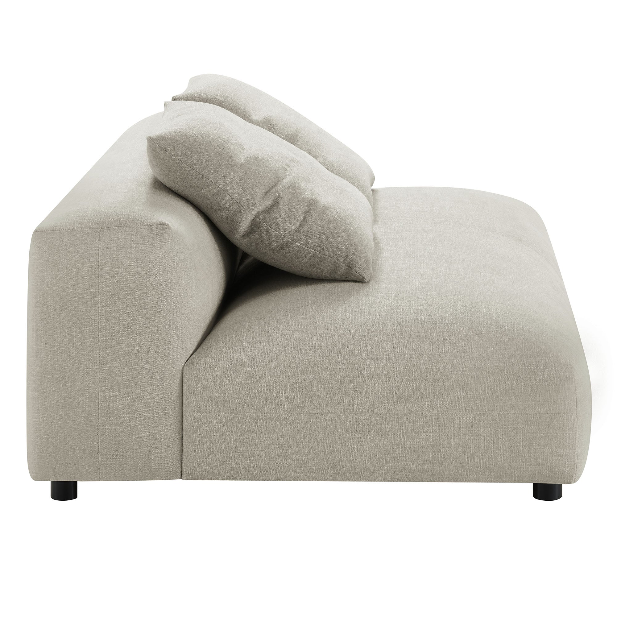 Solace Modular Upholstered Fabric Armless Loveseat and Ottoman Set by Modway