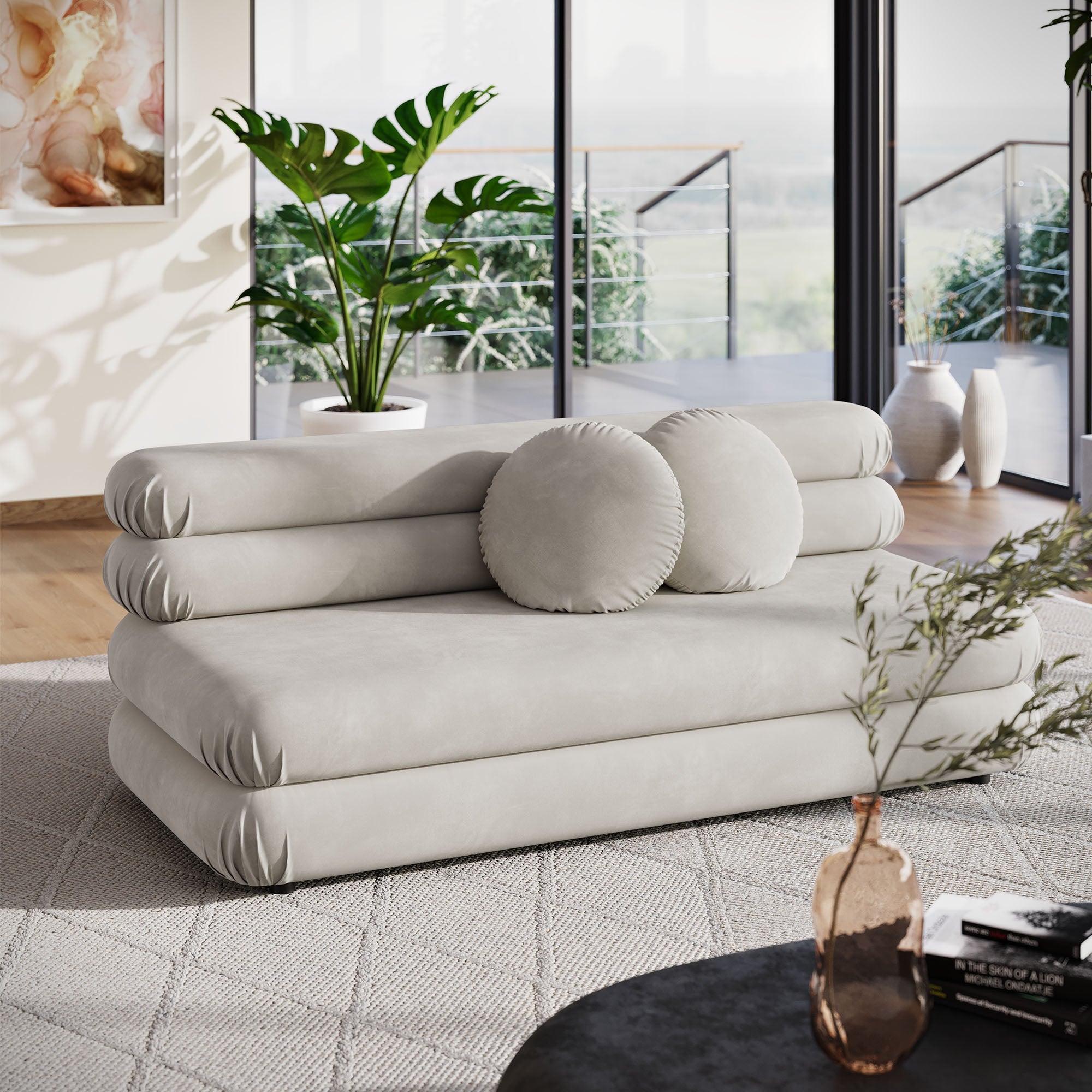 Jubilee Modular Performance Velvet Armless Loveseat by Modway