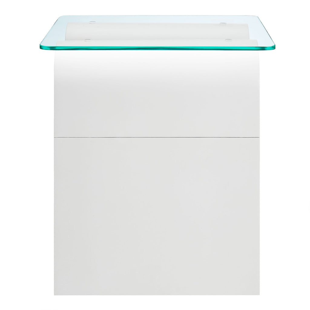 Ondine Glass Top Side Table by Modway