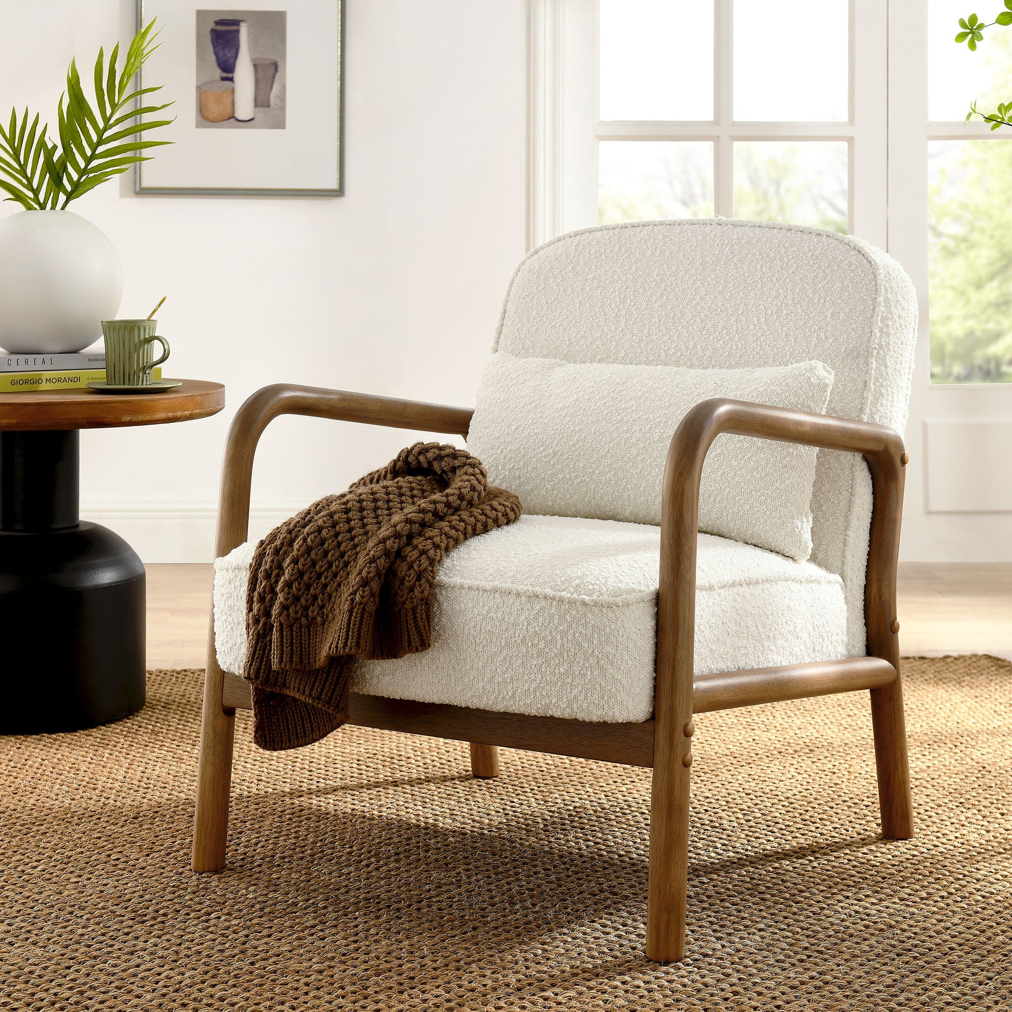 Charlie Boucle Upholstered Armchair by Modway
