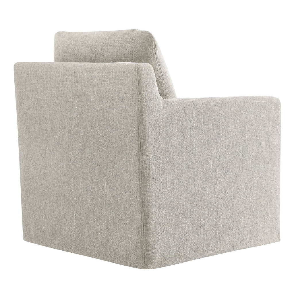 Serene Linen Slipcovered Swivel Armchair by Modway