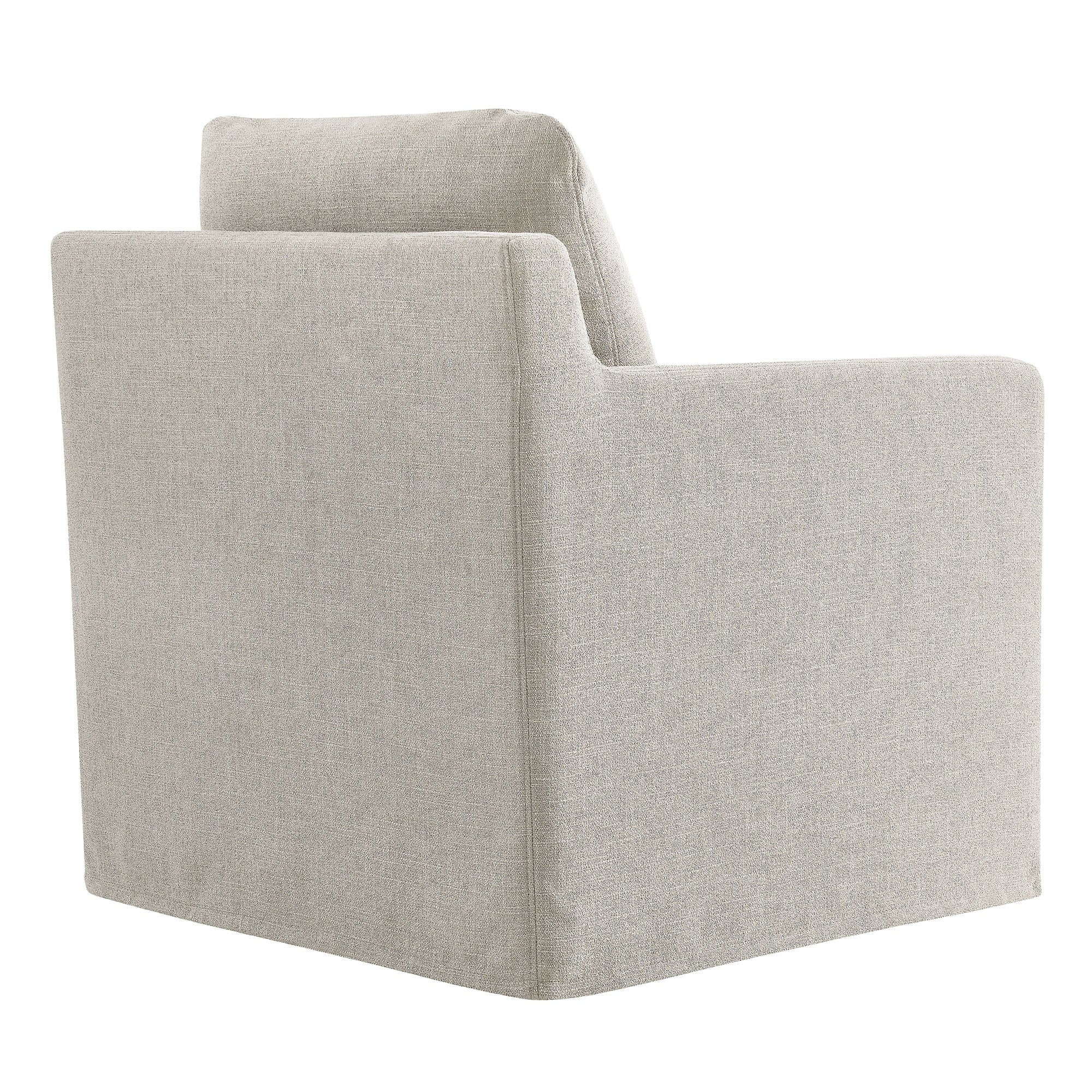 Serene Linen Slipcovered Swivel Armchair by Modway
