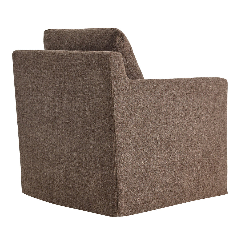 Serene Linen Slipcovered Swivel Armchair by Modway