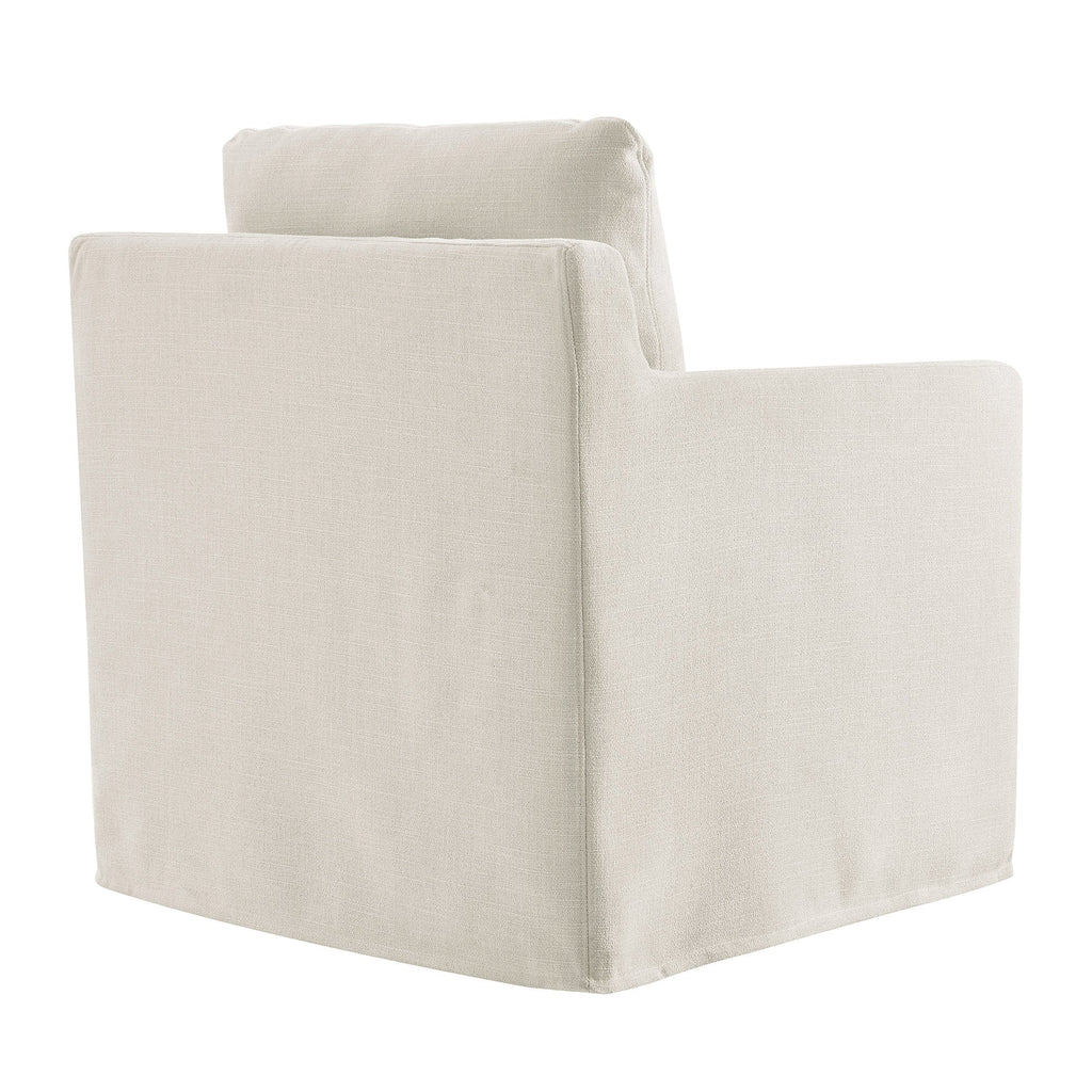 Serene Linen Slipcovered Swivel Armchair by Modway