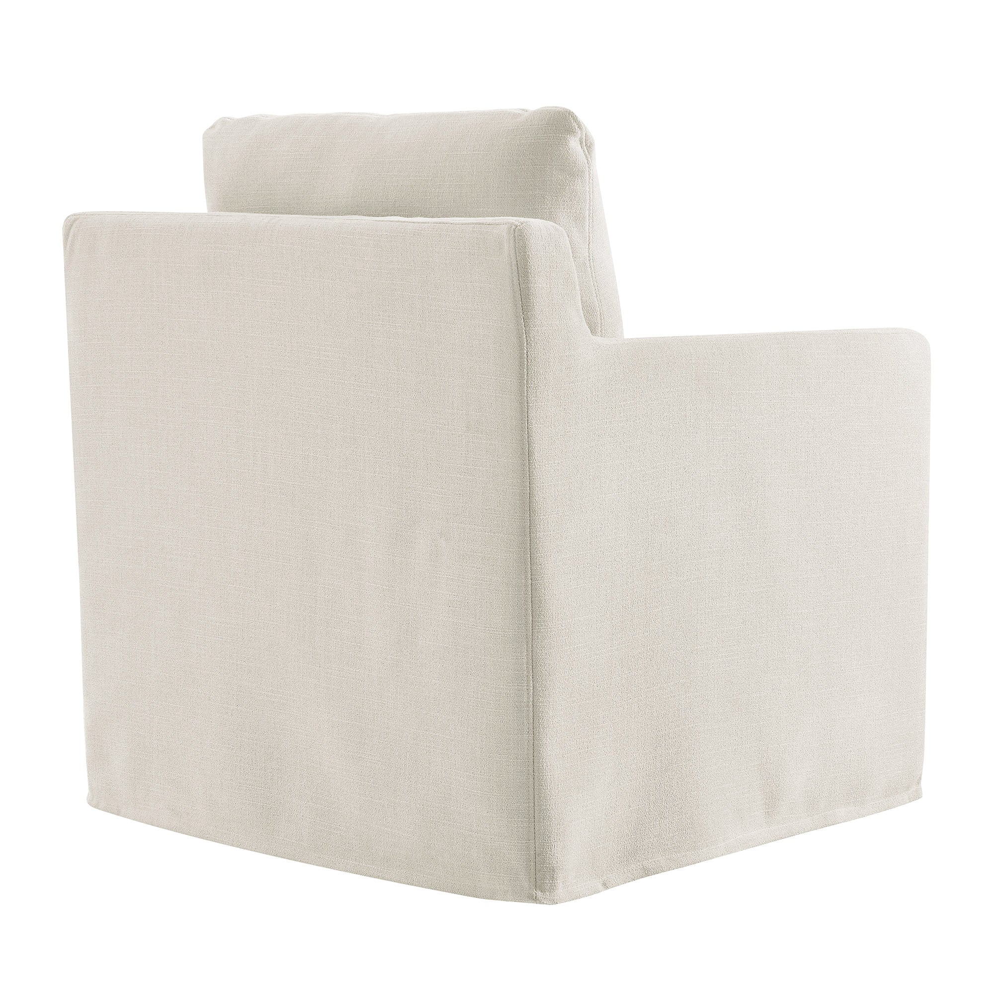 Serene Linen Slipcovered Swivel Armchair by Modway