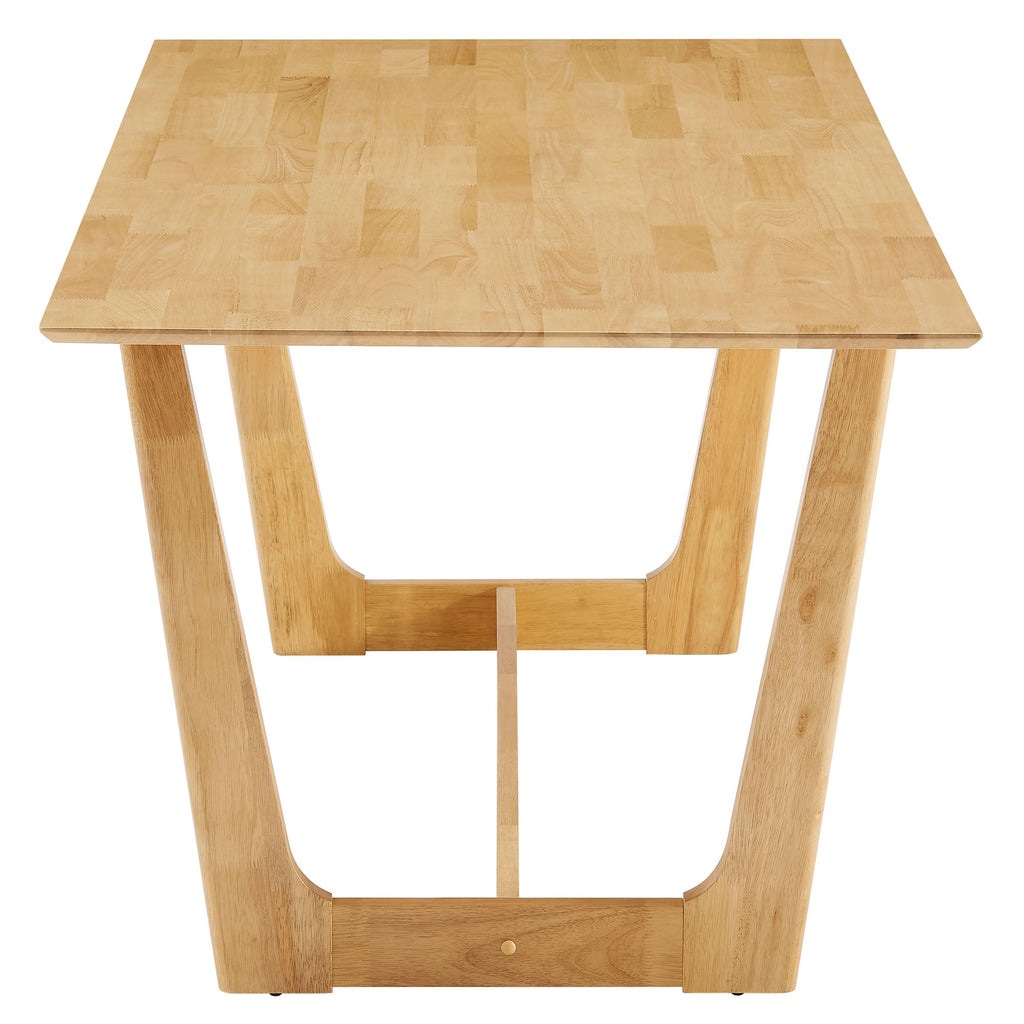 Solara 7-Piece Wood Dining Set with Fabric Upholstered Side Chairs by Modway