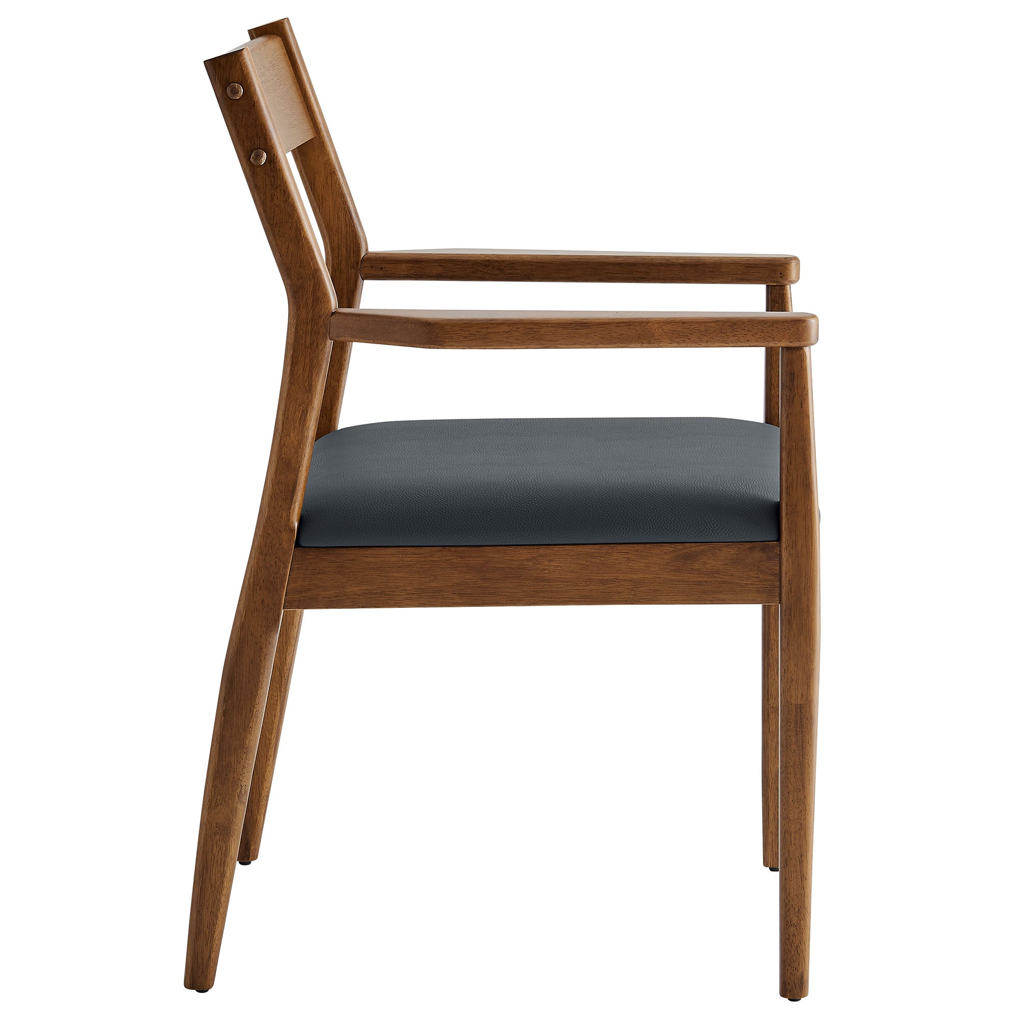 Solara 7-Piece Wood Dining Set with Vegan Leather Armchairs by Modway