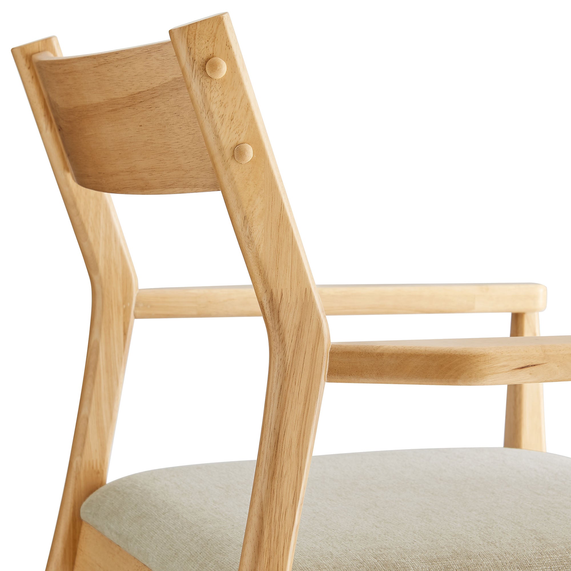 Solara Fabric Wood Dining Armchairs Set of 2 by Modway