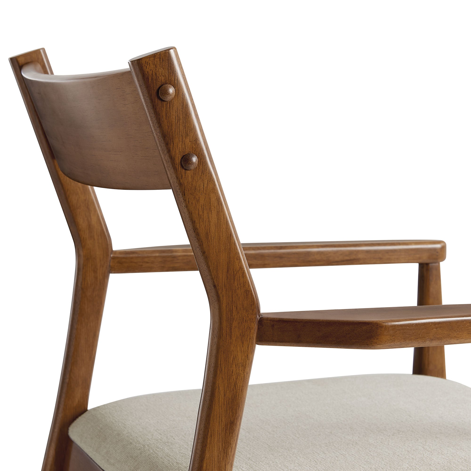 Solara Fabric Wood Dining Armchairs Set of 2 by Modway