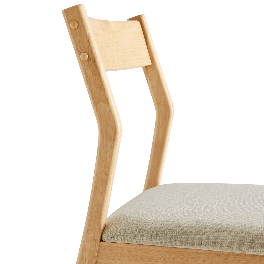 Solara Fabric Wood Dining Side Chairs Set of 2 by Modway