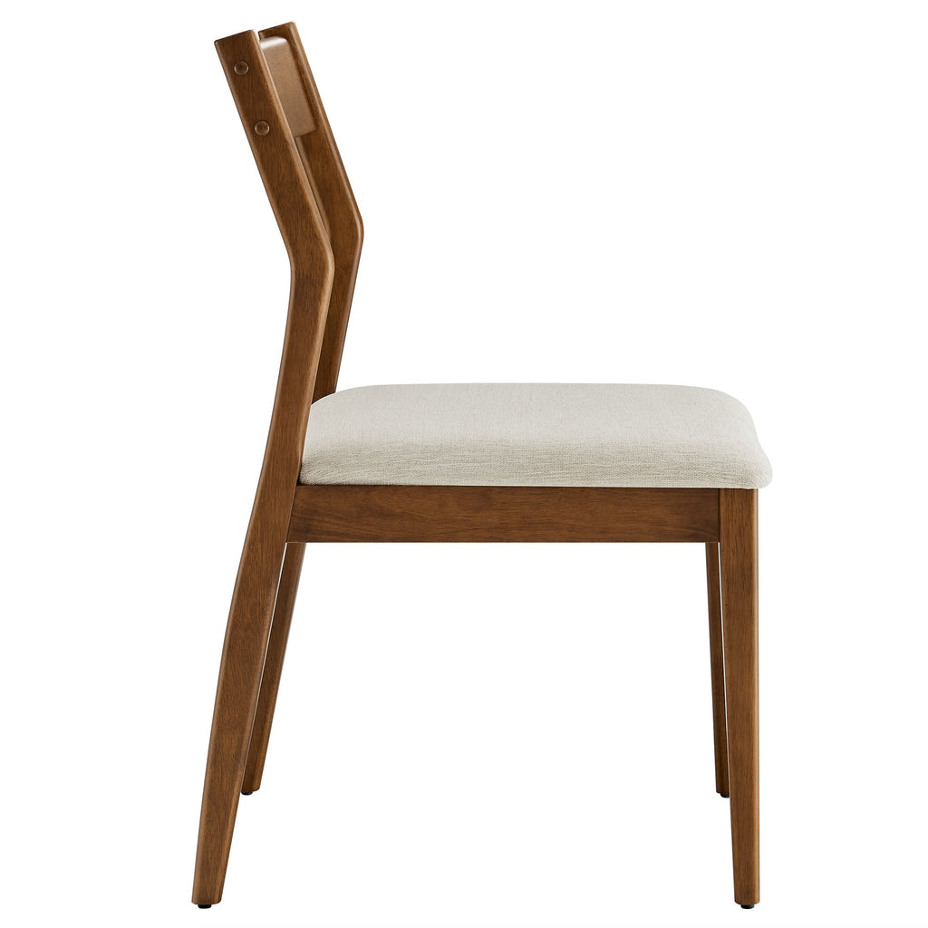Solara 7-Piece Wood Dining Set with Fabric Upholstered Armchairs by Modway