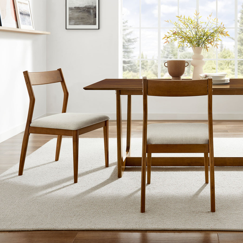 Solara Fabric Wood Dining Side Chairs Set of 2 by Modway