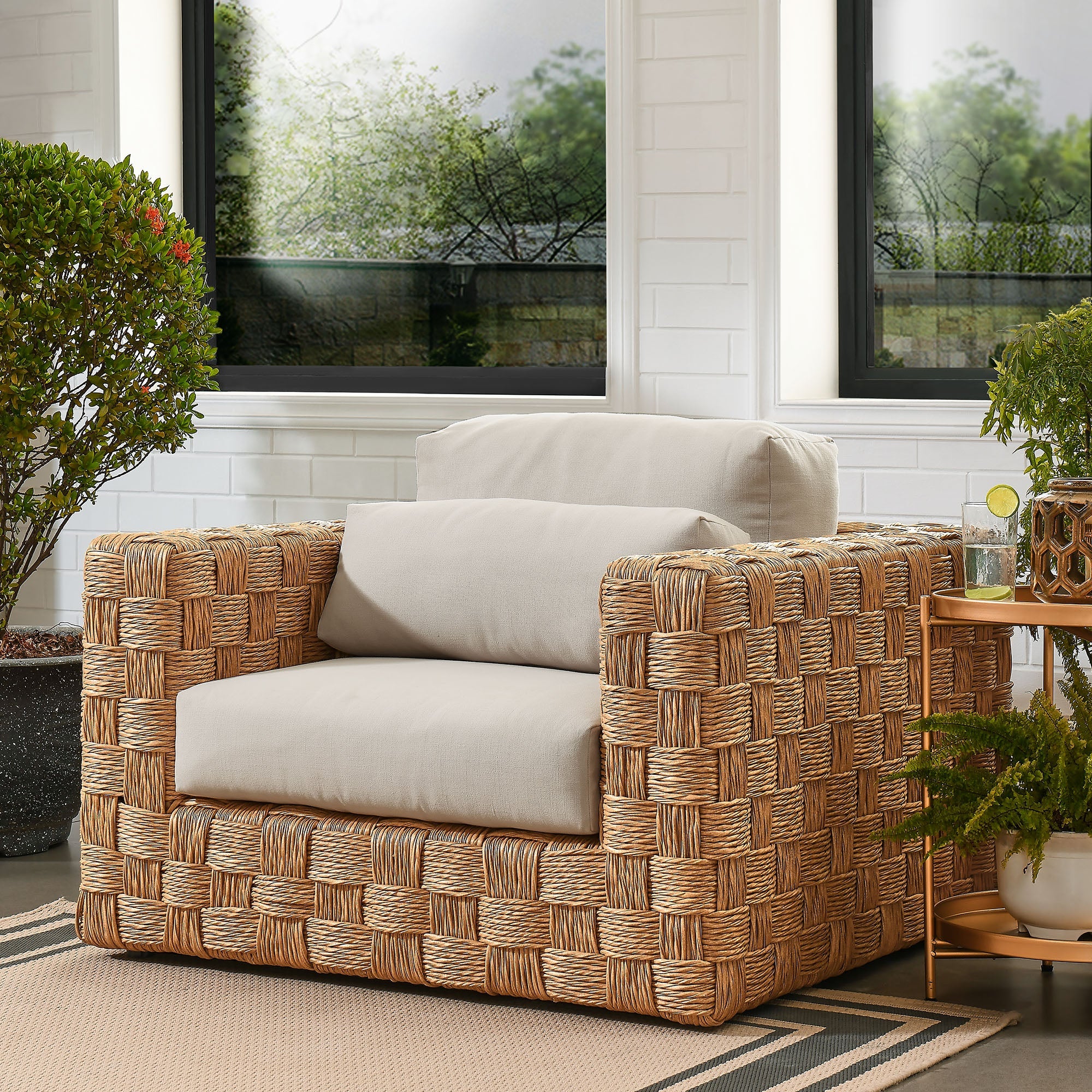 Thames Outdoor Patio Wicker Outdoor Patio Rattan Armchair by Modway