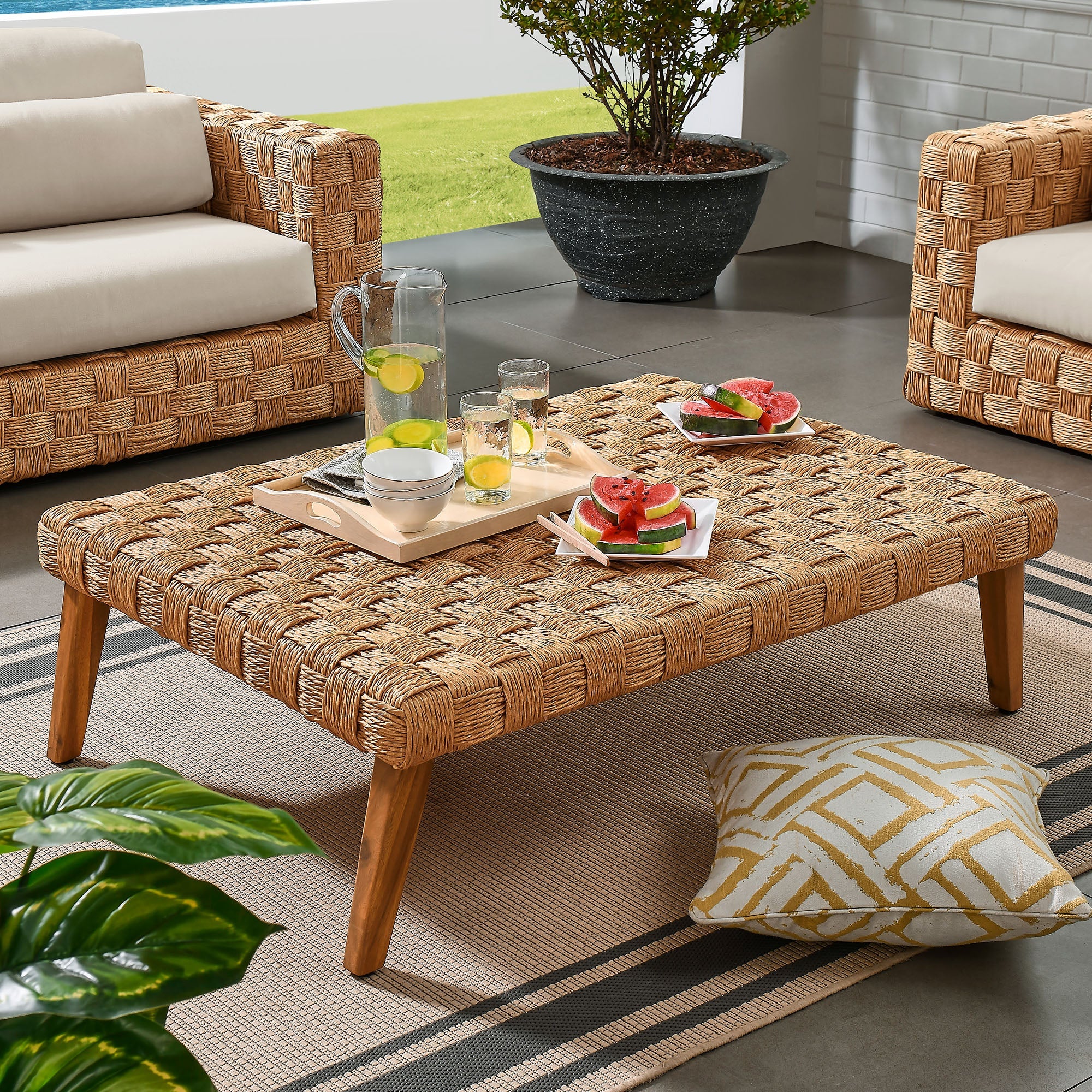 Thames Outdoor Patio Wicker Outdoor Patio Rattan Coffee Table by Modway