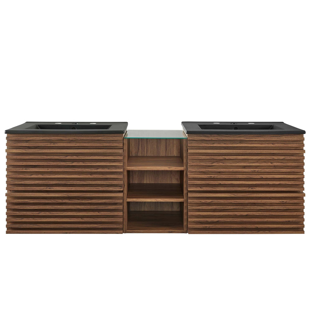 Render 62" Wall-Mount Double Sink Bathroom Vanity by Modway