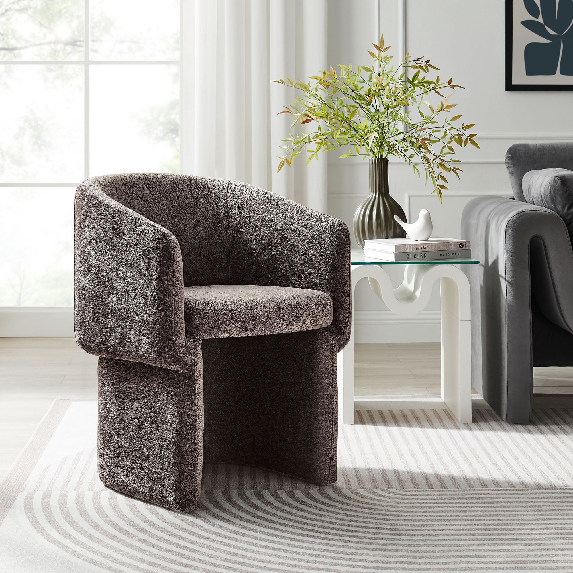 Verity Chenille Dining Armchair by Modway