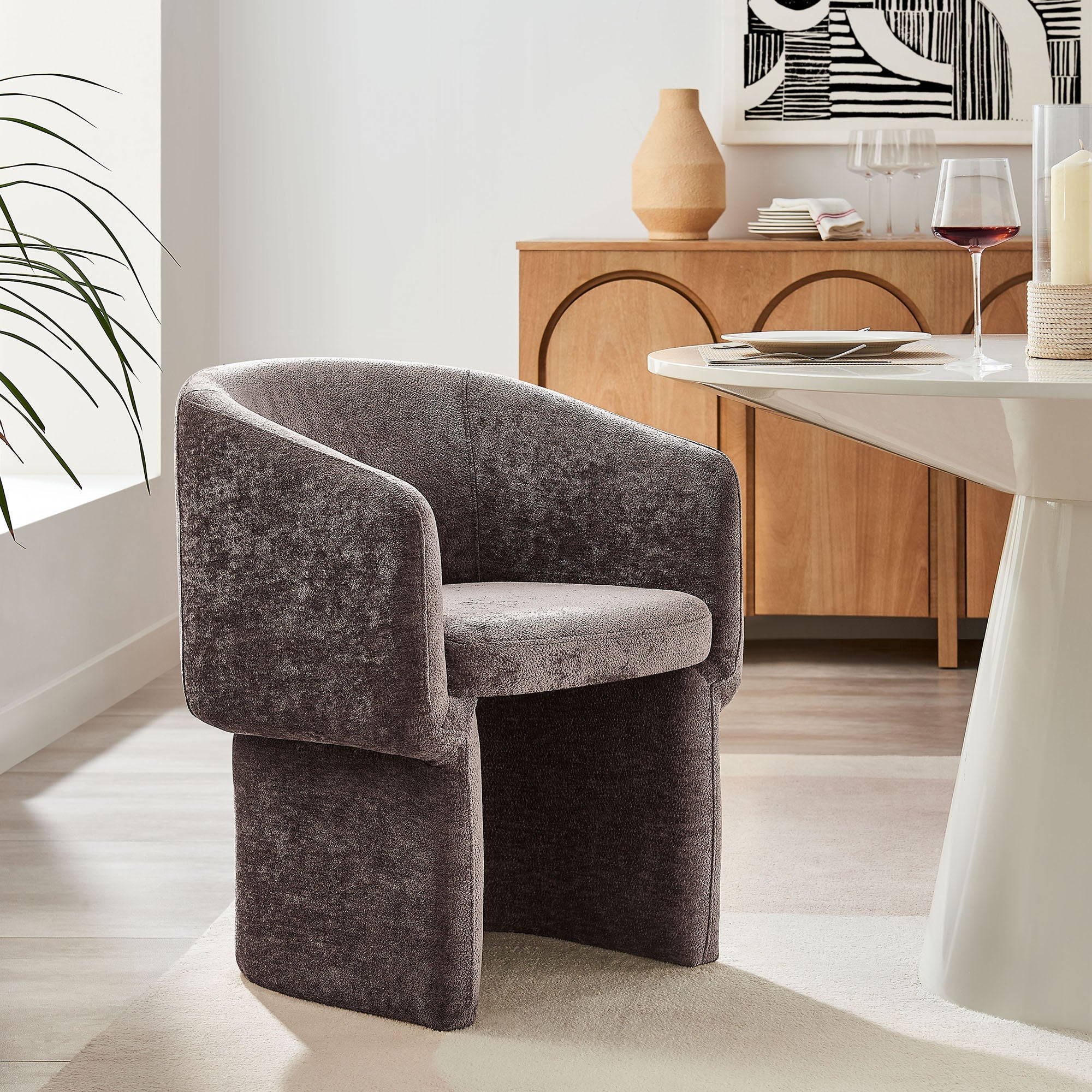 Verity Chenille Dining Armchair by Modway