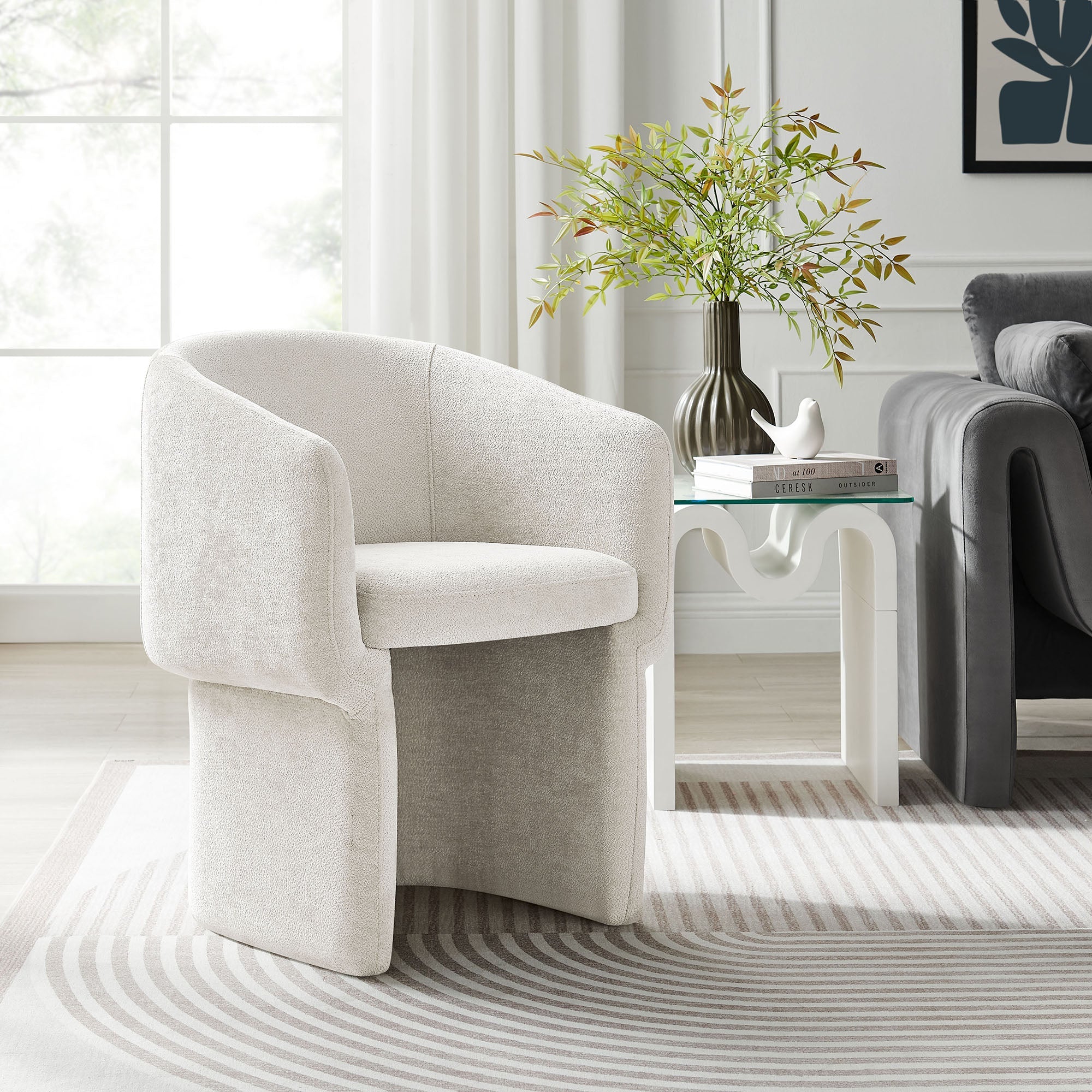 Verity Chenille Dining Armchair by Modway