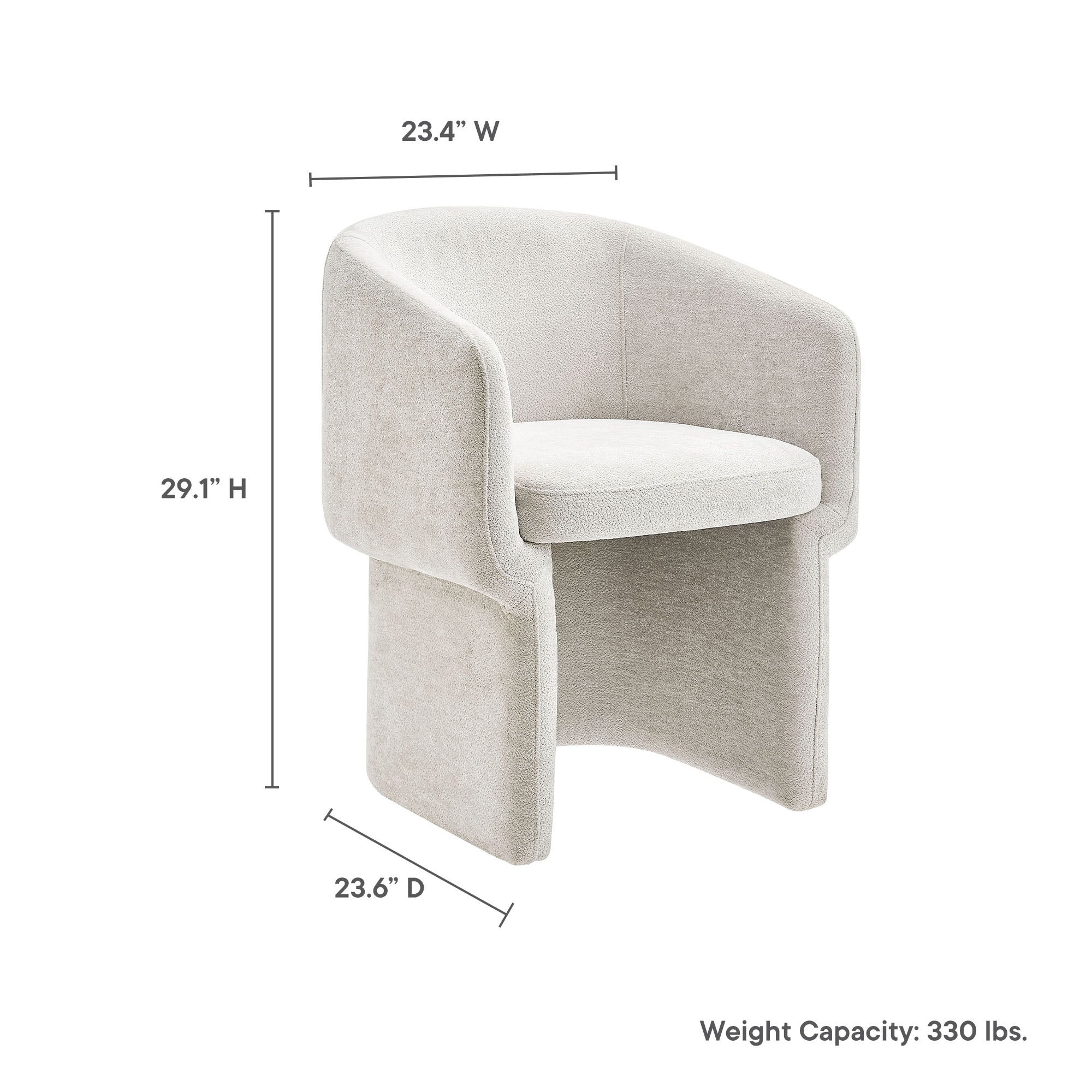 Verity Chenille Dining Armchair by Modway
