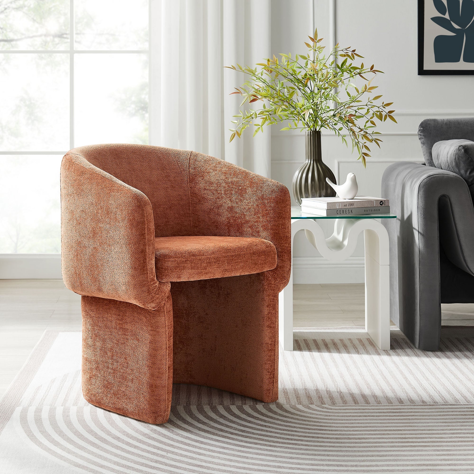 Verity Chenille Dining Armchair by Modway