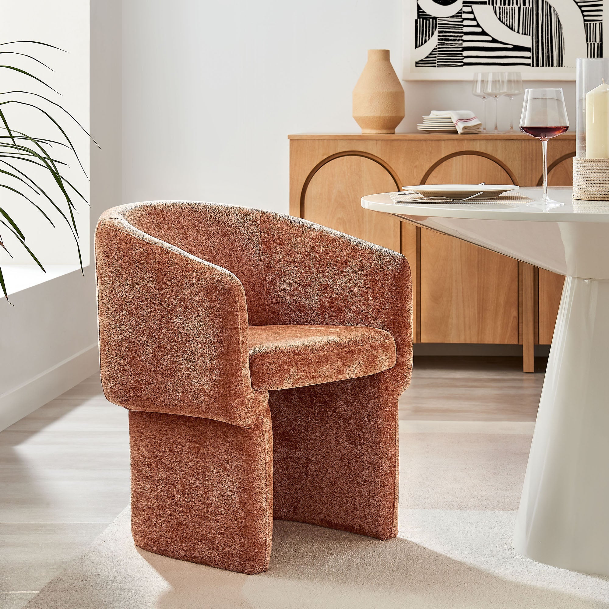 Verity Chenille Dining Armchair by Modway