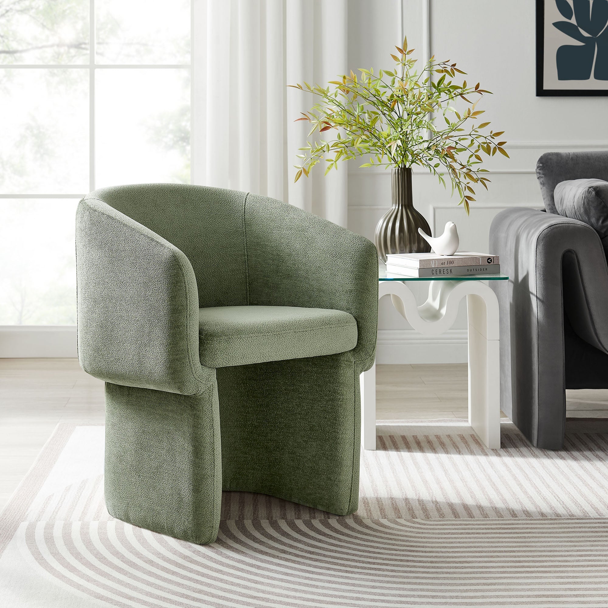 Verity Chenille Dining Armchair by Modway