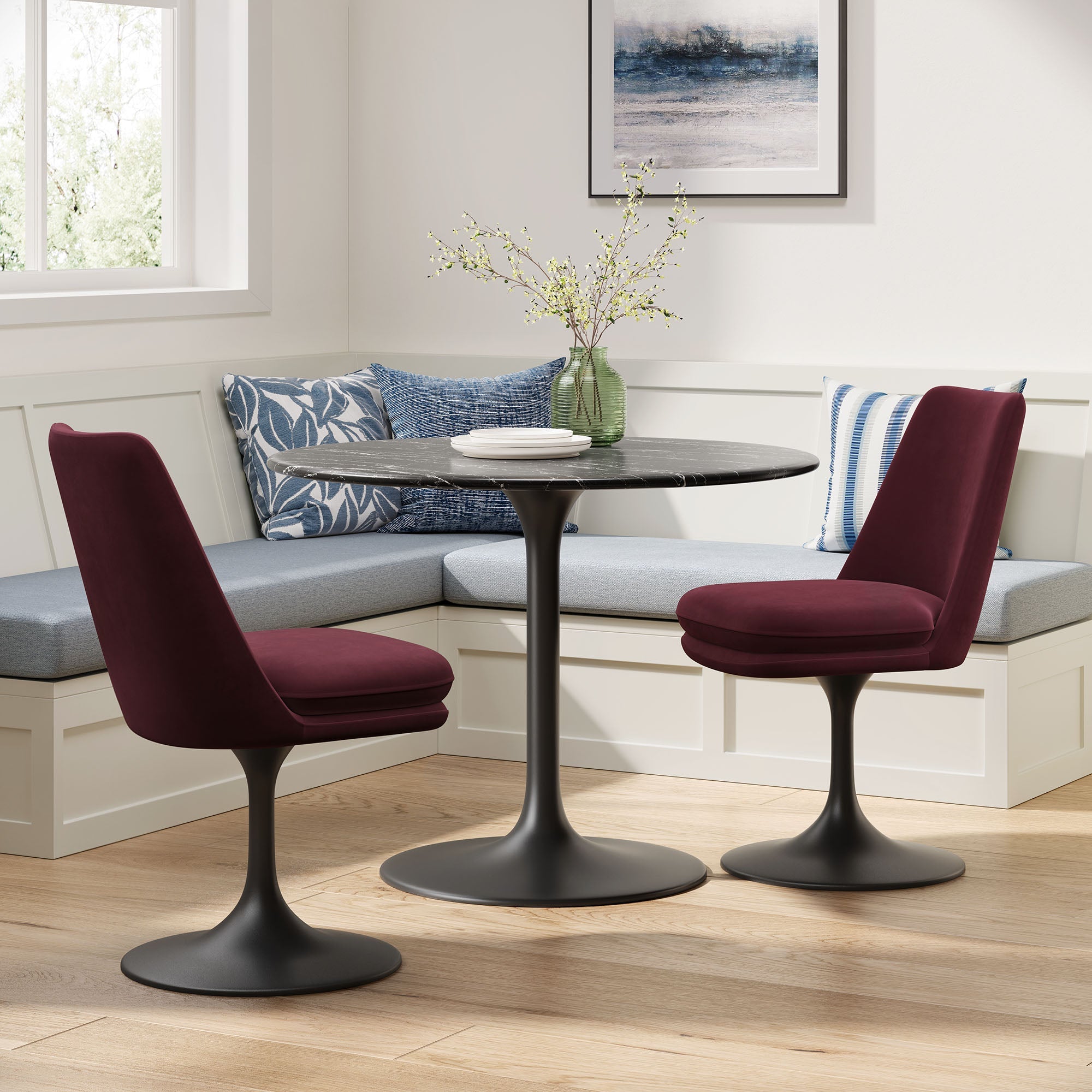 Lippa Performance Velvet Swivel Dining Chair by Modway