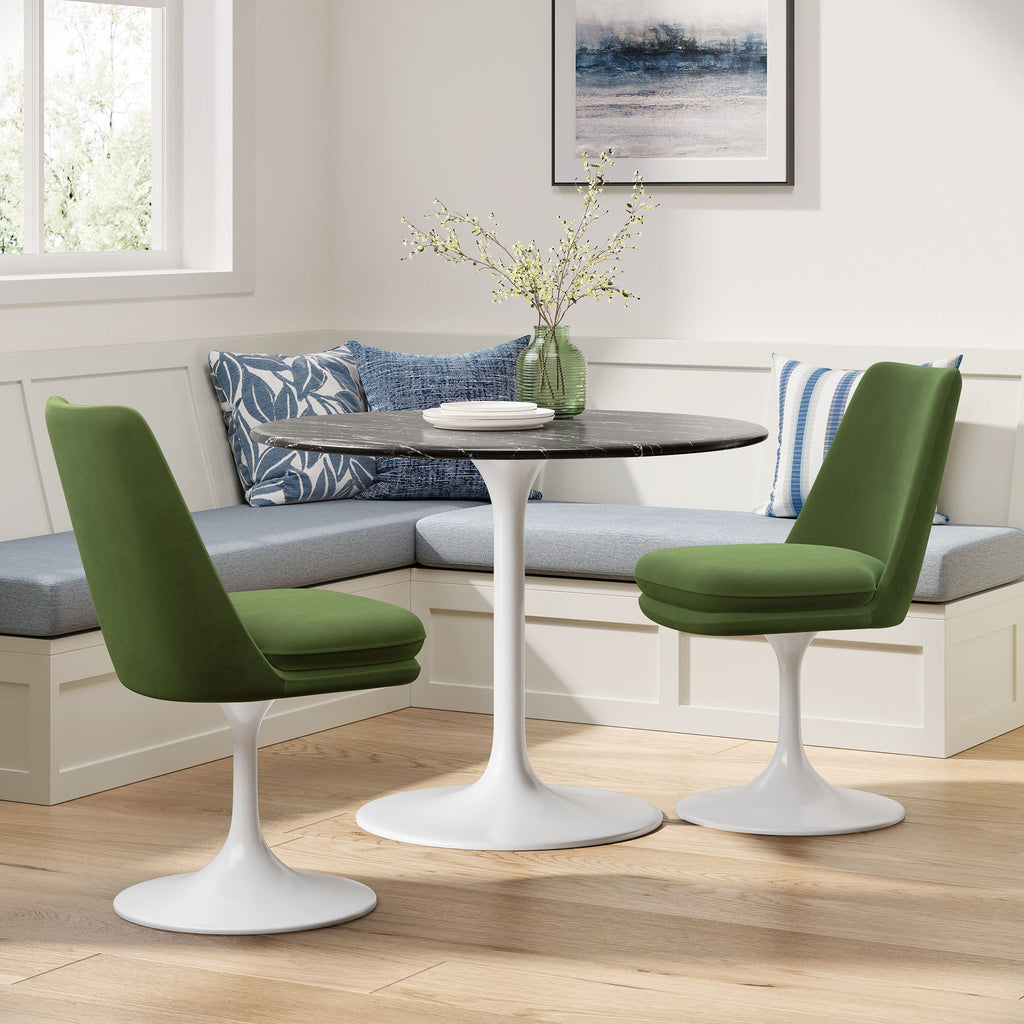 Lippa Performance Velvet Swivel Dining Chair by Modway