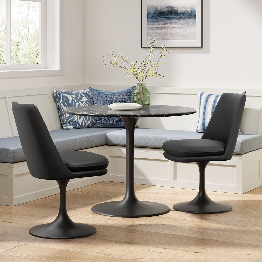 Lippa Vegan Leather Swivel Dining Chair by Modway