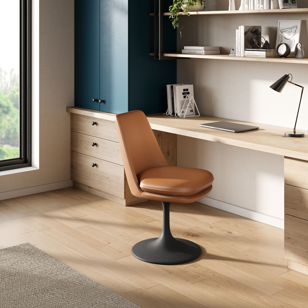 Lippa Vegan Leather Swivel Dining Chair by Modway