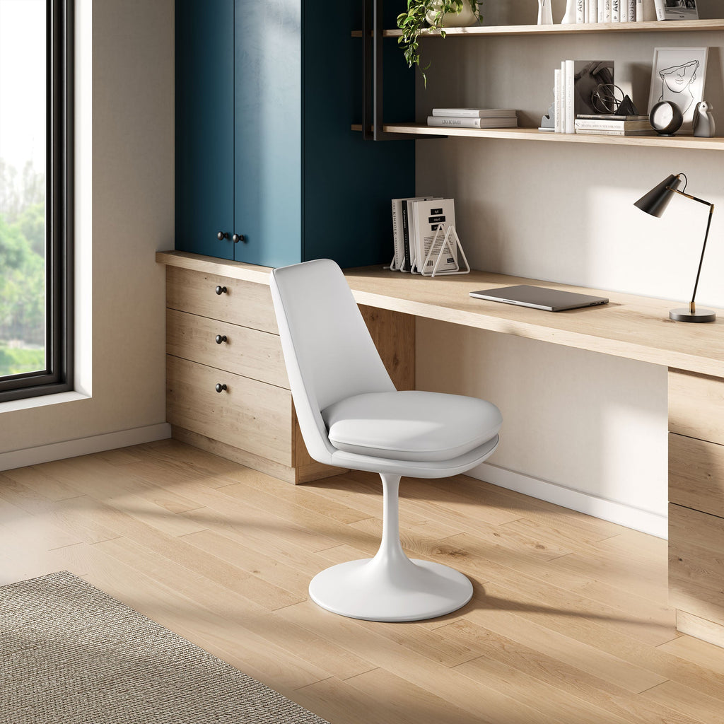 Lippa Vegan Leather Swivel Dining Chair by Modway
