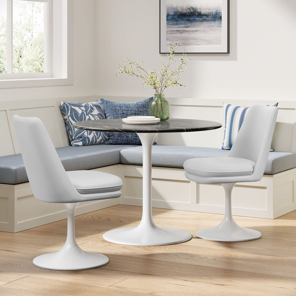 Lippa Vegan Leather Swivel Dining Chair by Modway