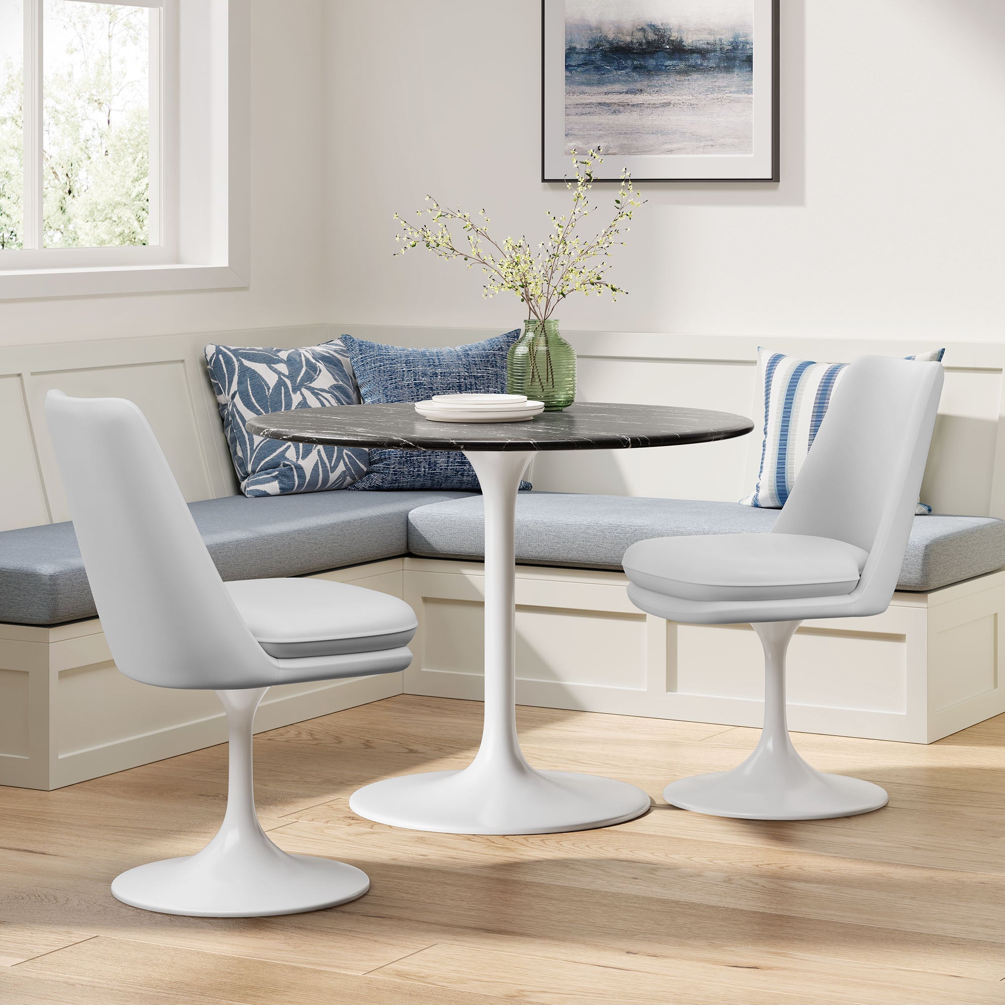Lippa Vegan Leather Swivel Dining Chair by Modway