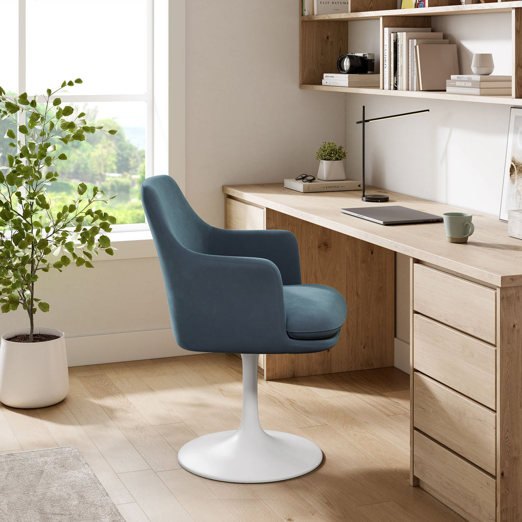 Lippa Performance Velvet Swivel Dining Armchair by Modway